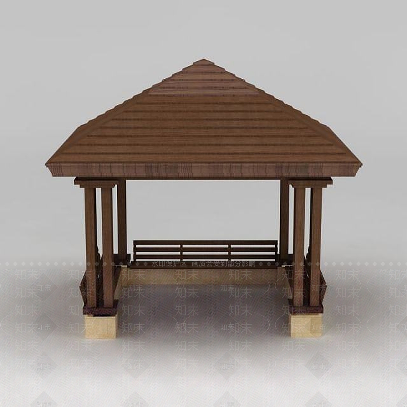 现代公园木亭子3D模型下载【ID:1188683433】