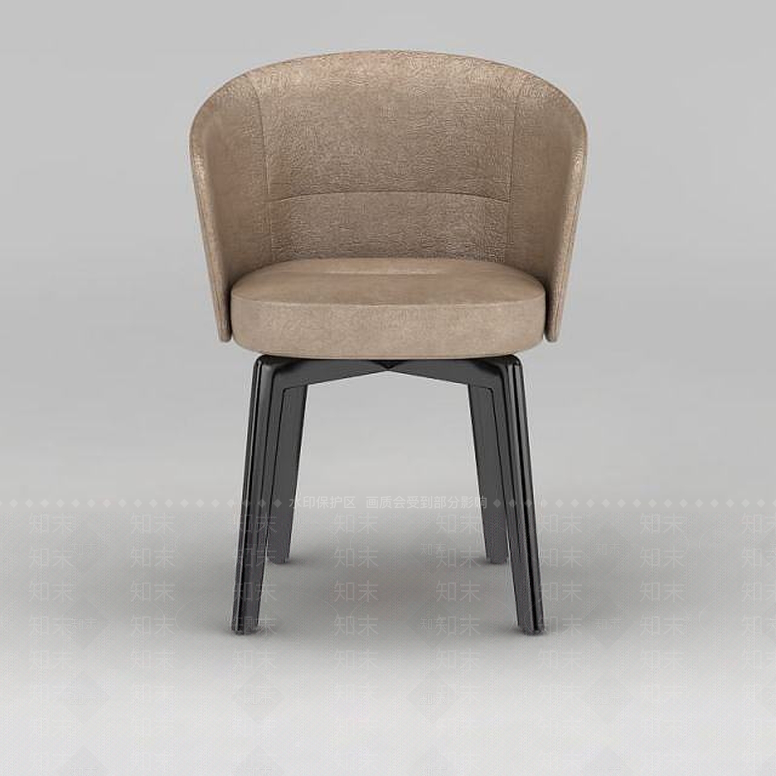 现代驼色休闲椅子3D模型下载【ID:1188683564】
