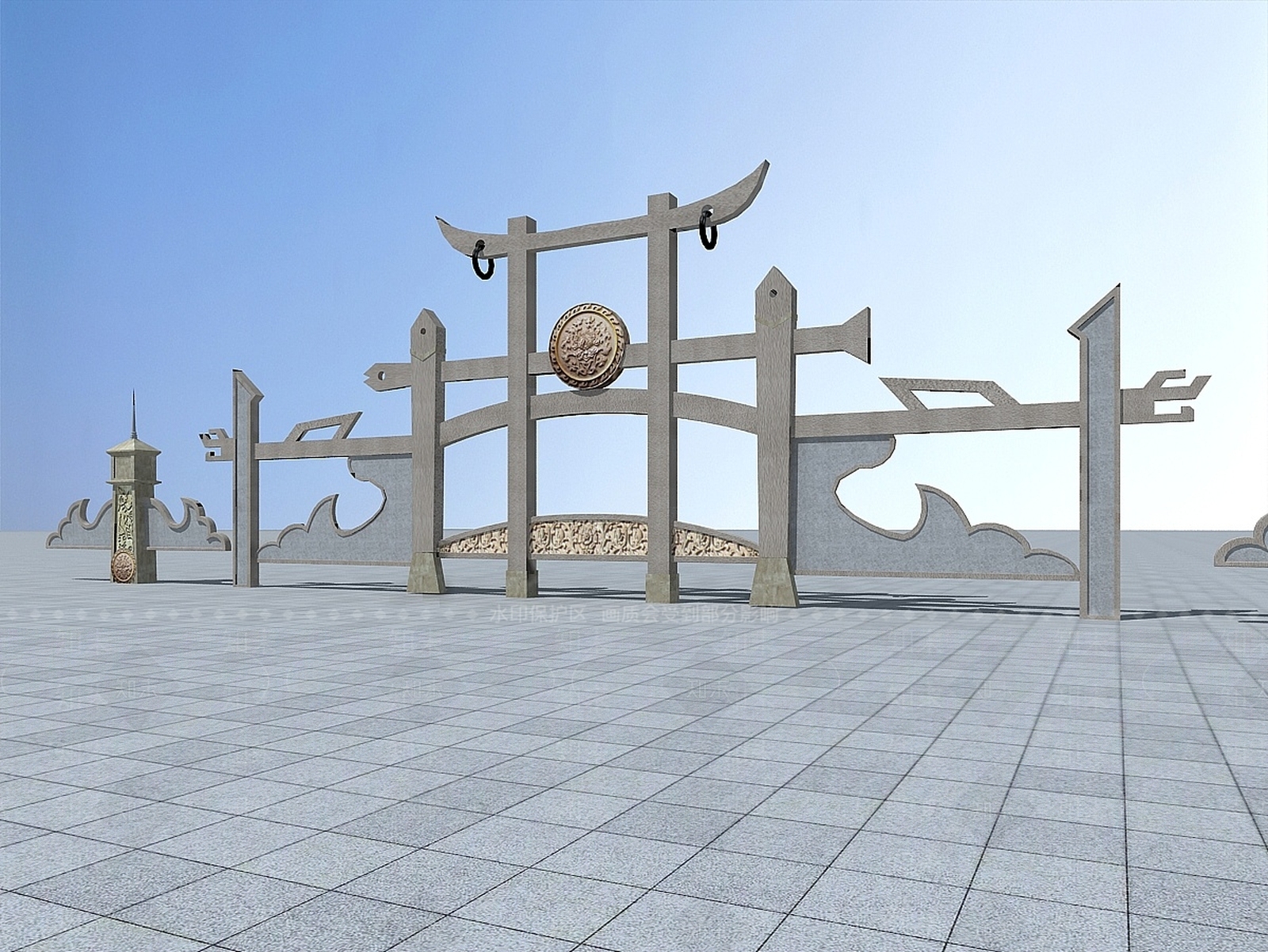 现代公园景观小品3D模型下载【ID:1188683616】