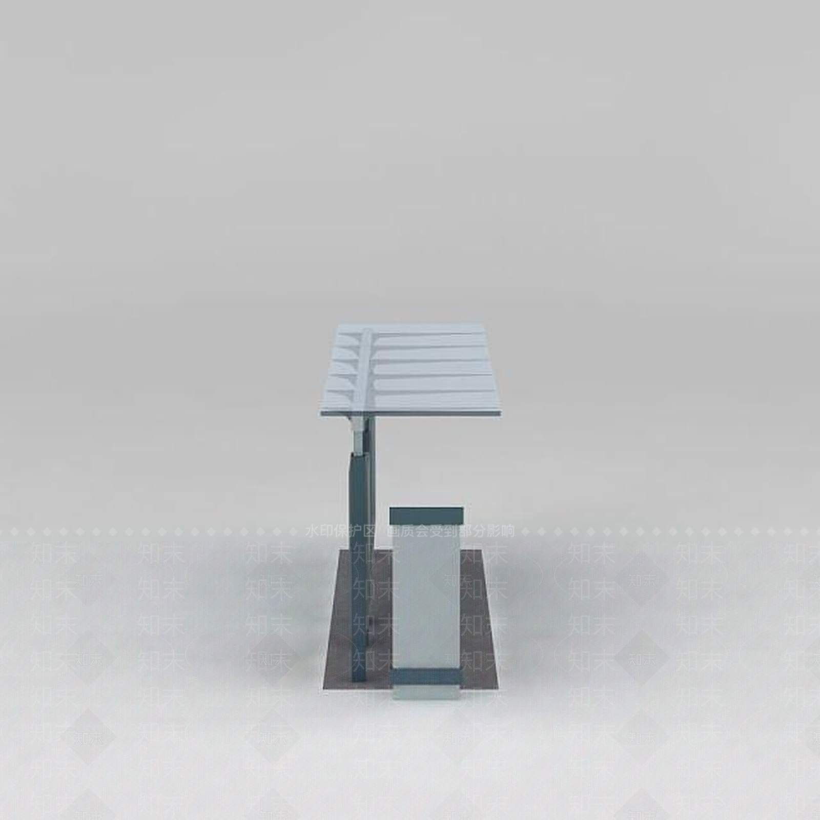 现代公交车站台3D模型下载【ID:1188684374】