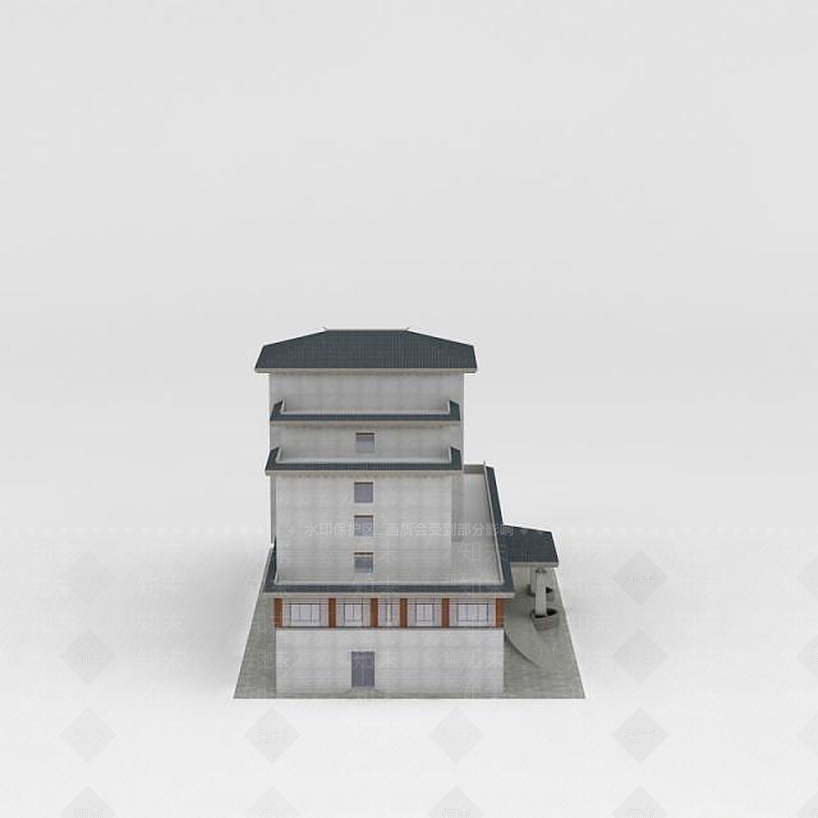 中式酒店3D模型下载【ID:1188684512】
