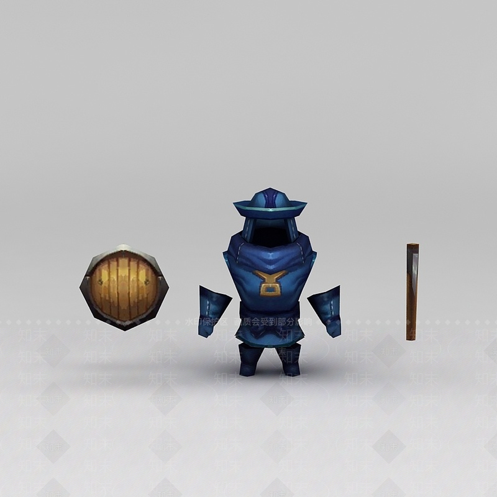 现代花千骨游戏盔甲装备3D模型下载【ID:1188685768】