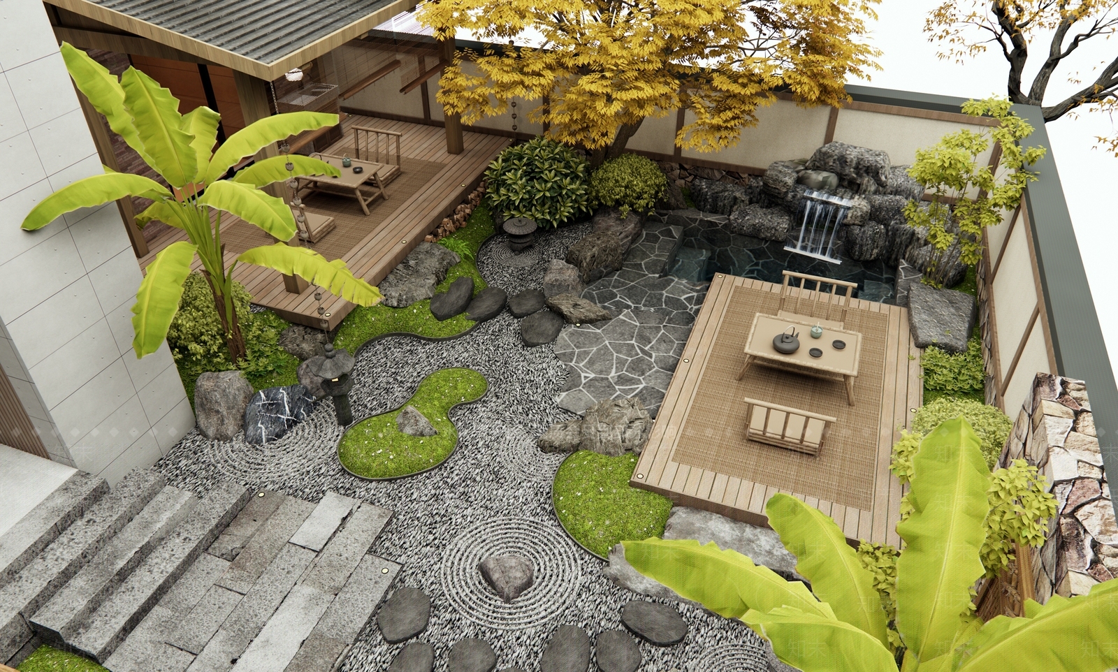 新中式禅意庭院3D模型下载【ID:1188686258】