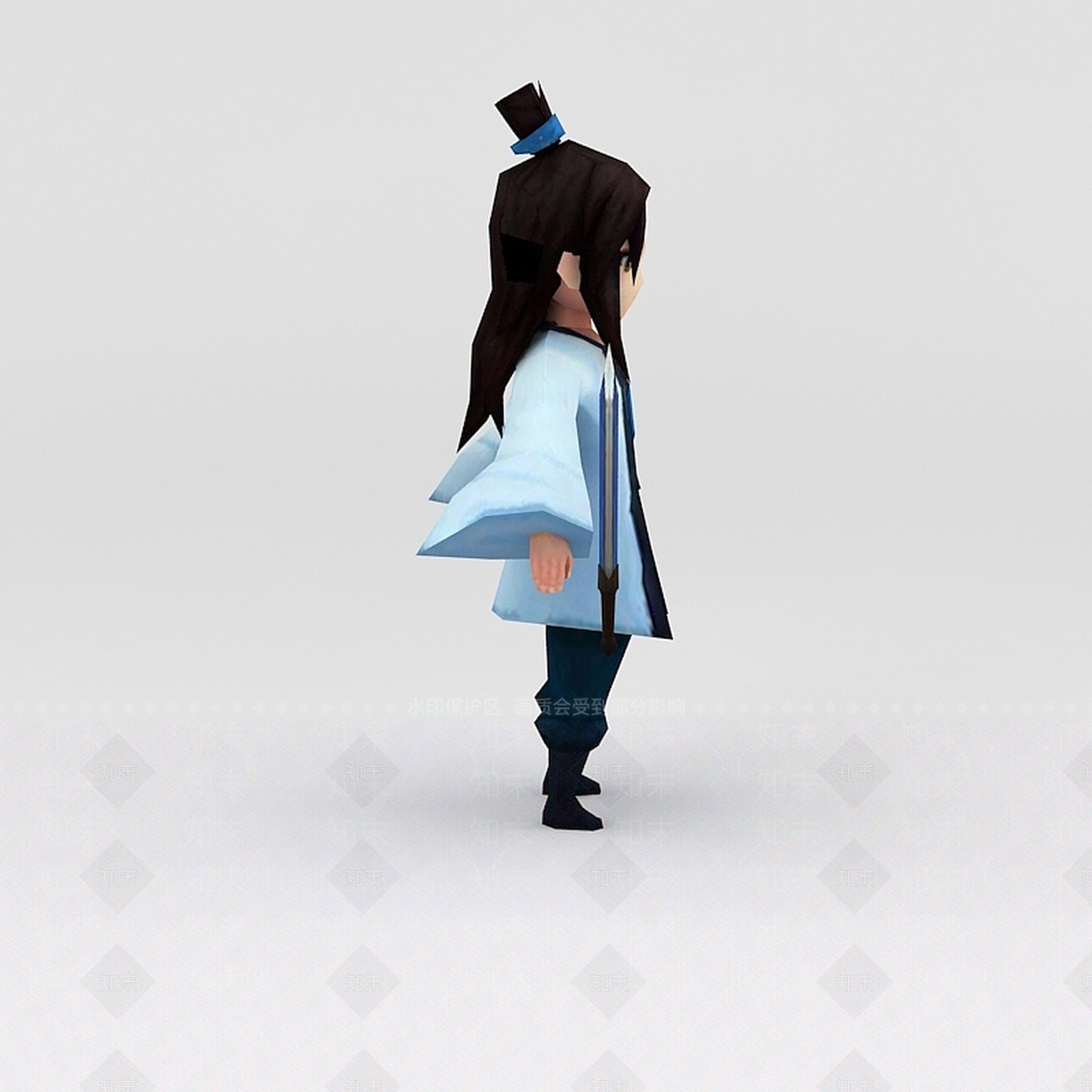 现代古装男人3D模型下载【ID:1188686361】