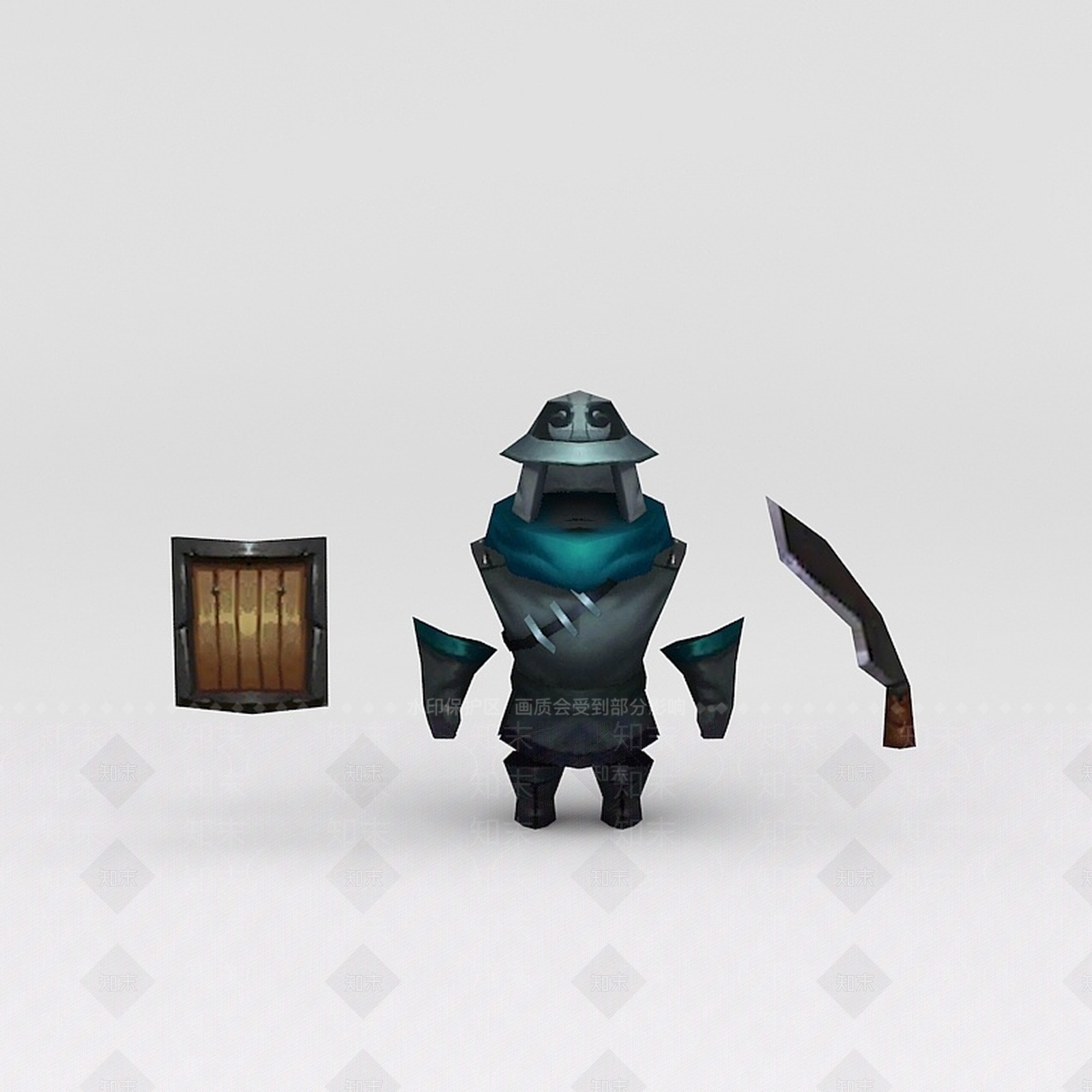 现代游戏素材盔甲3D模型下载【ID:1188686464】