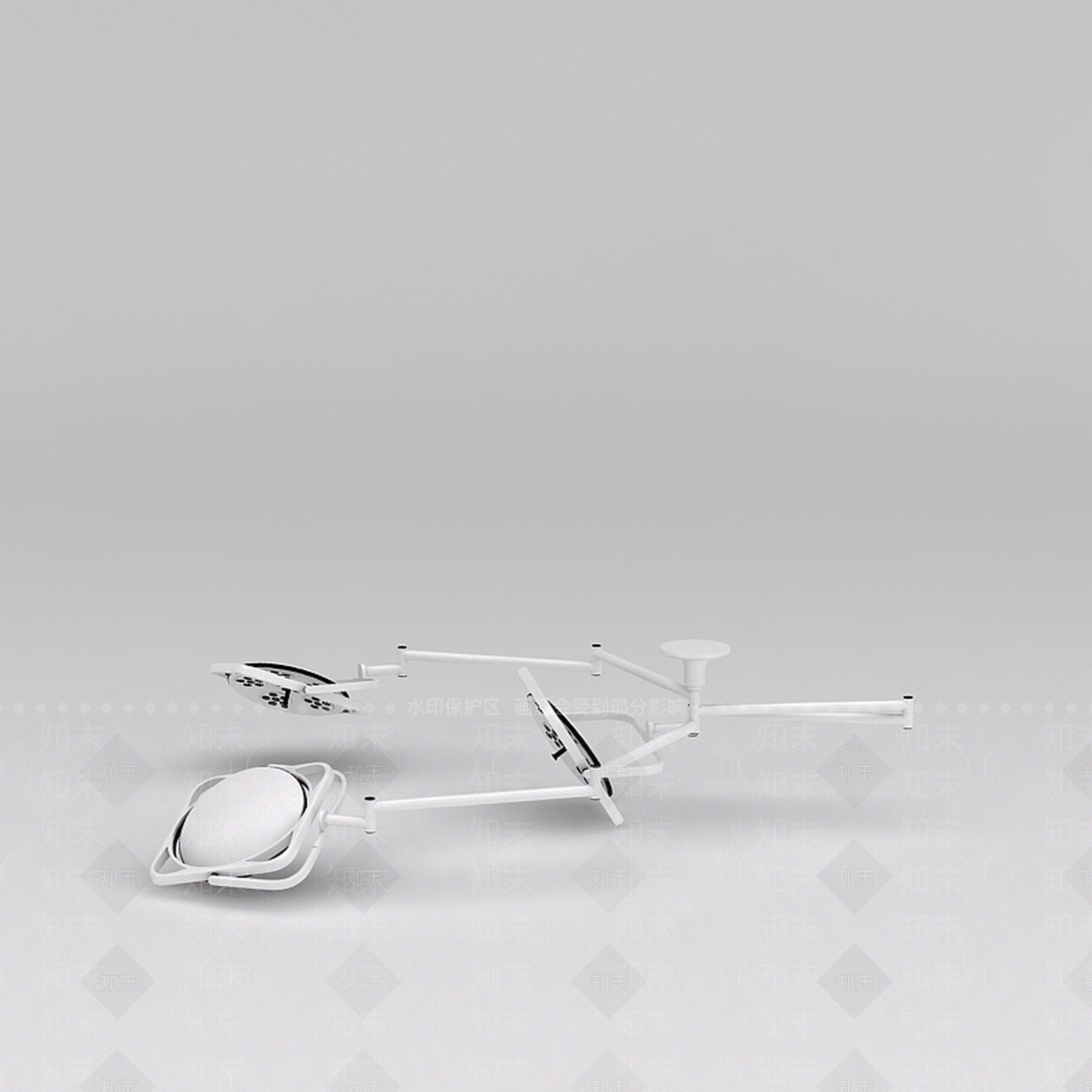 现代手术室专用无影灯3D模型下载【ID:1188688284】