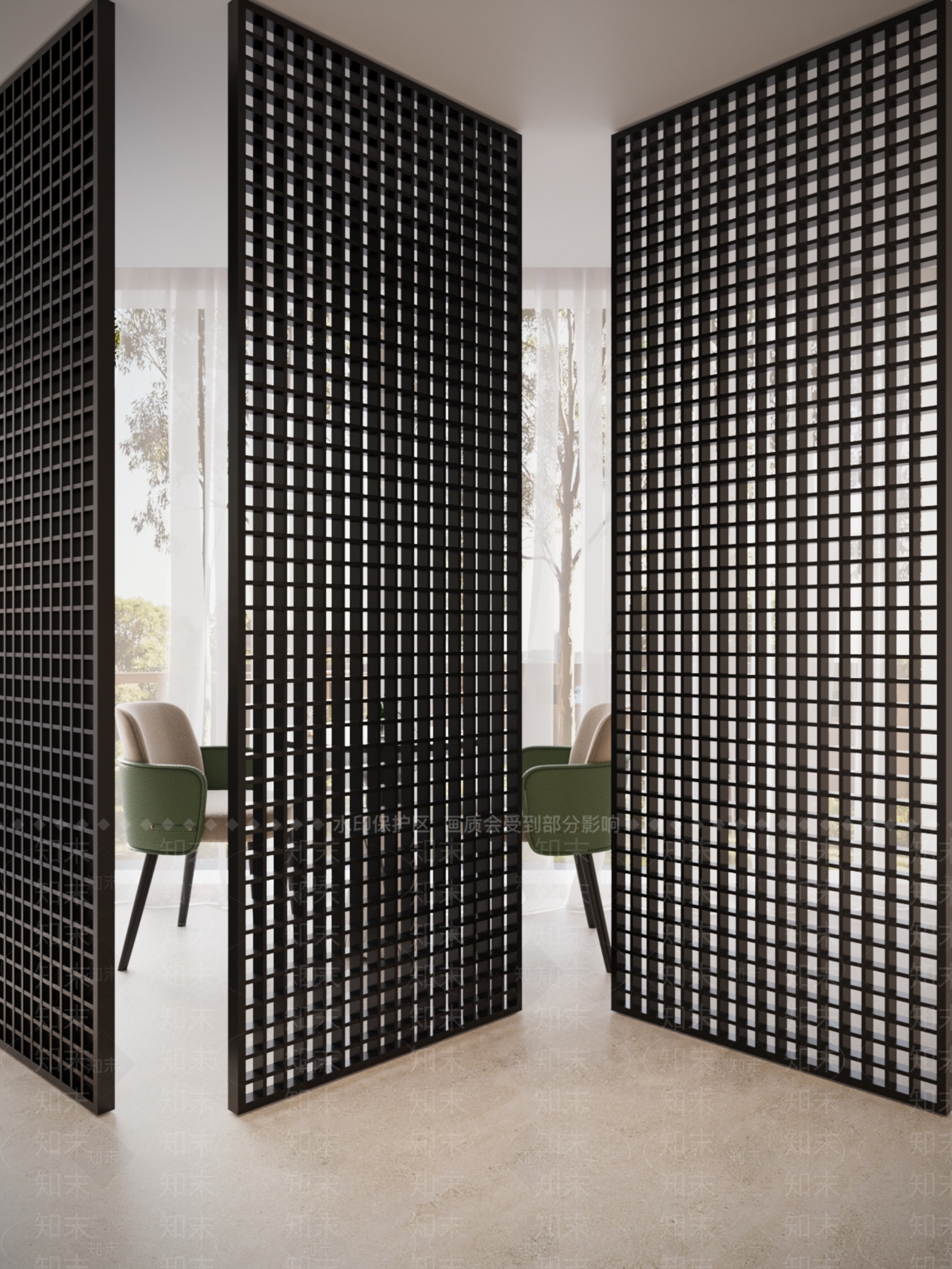 现代复古旋转门3D模型下载【ID:1188689731】