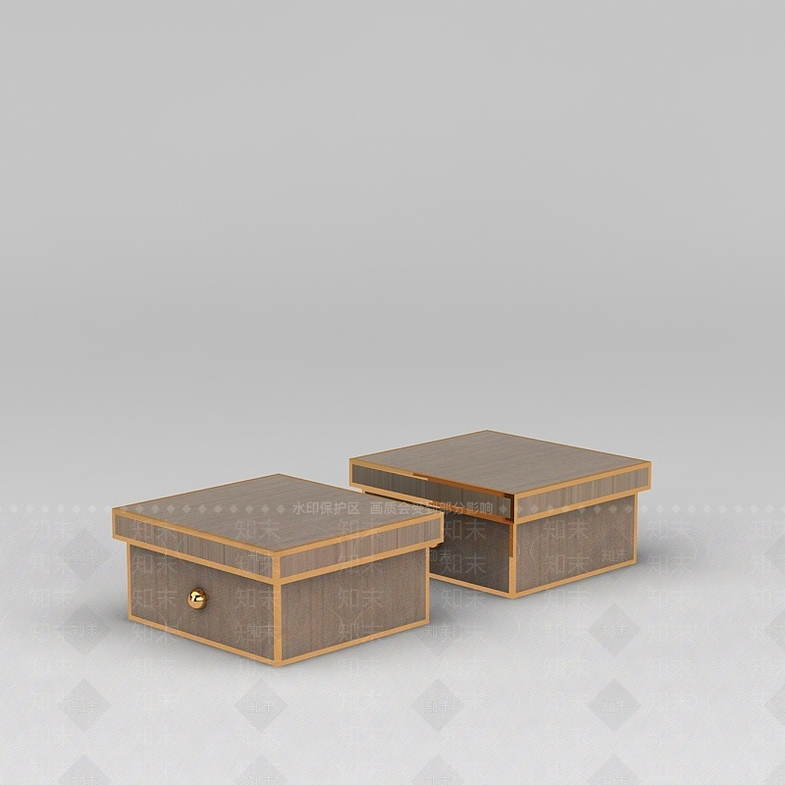 现代高档鞋盒3D模型下载【ID:1188689368】