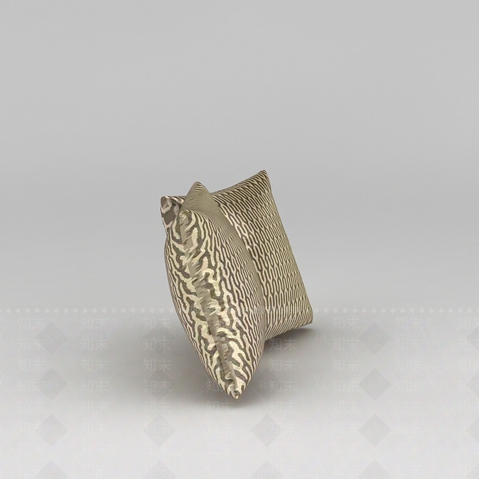 现代高档布料抱枕3D模型下载【ID:1188689538】