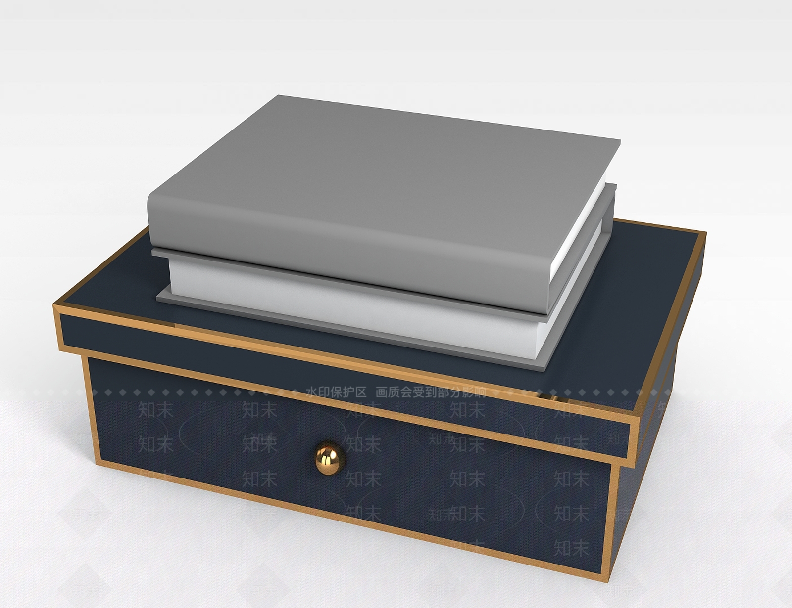 现代高档鞋盒和书3D模型下载【ID:1188689623】