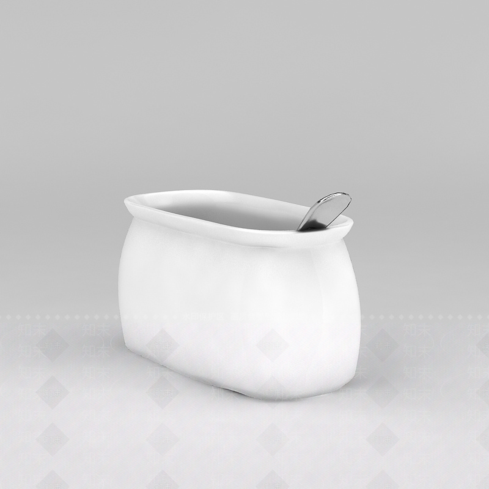 现代白色陶瓷罐3D模型下载【ID:1188690051】