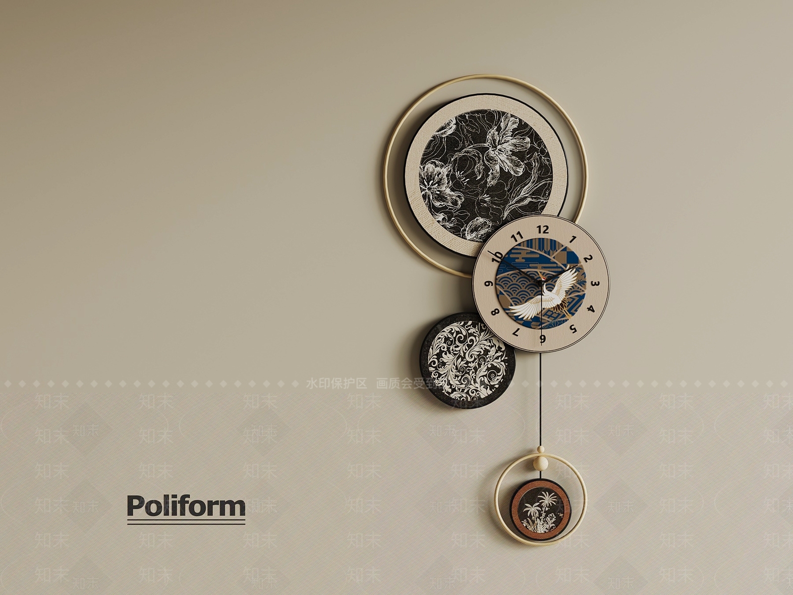 钟表3D模型下载【ID:1188695122】