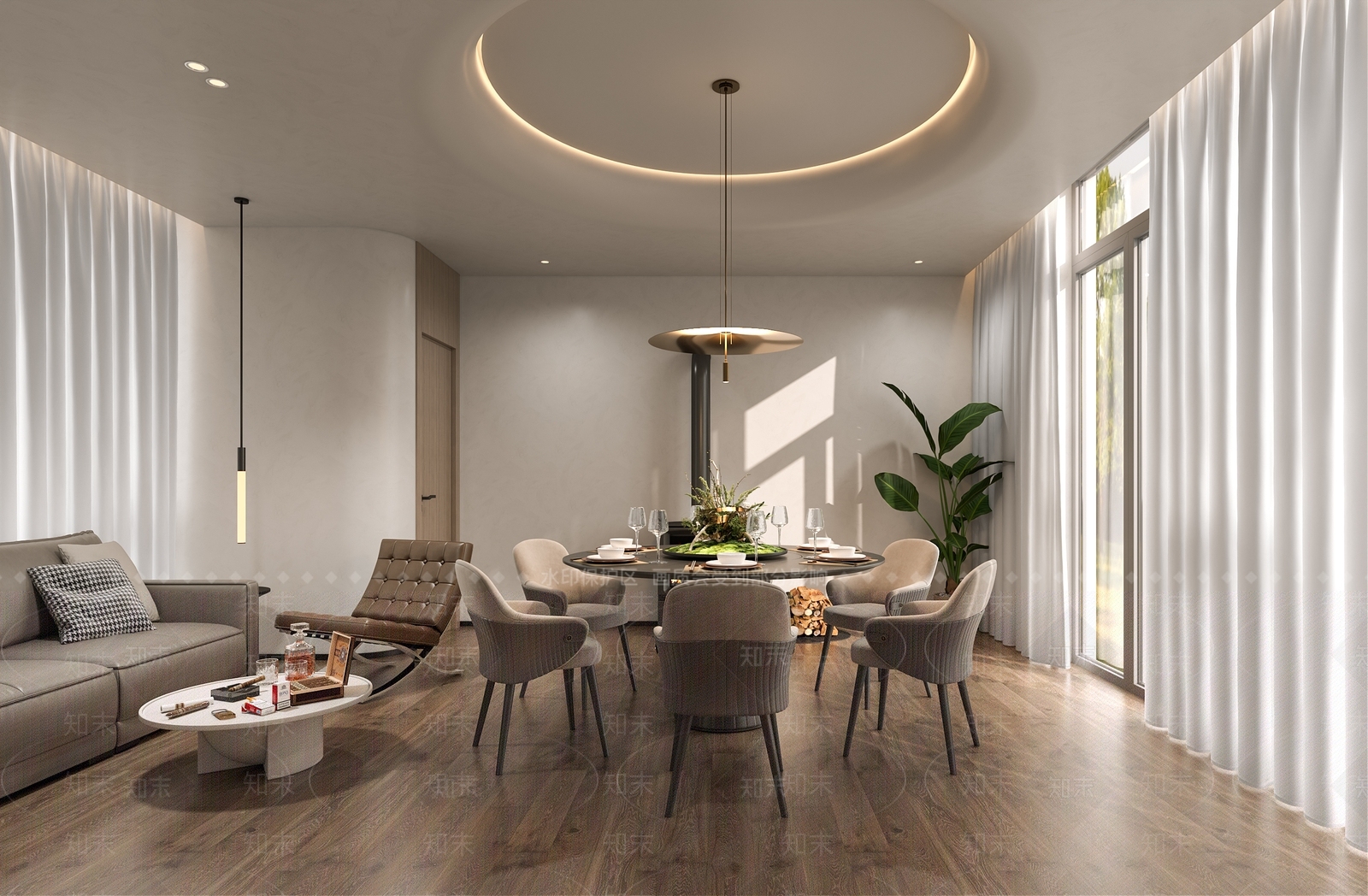 现代意式包厢3D模型下载【ID:1188696483】