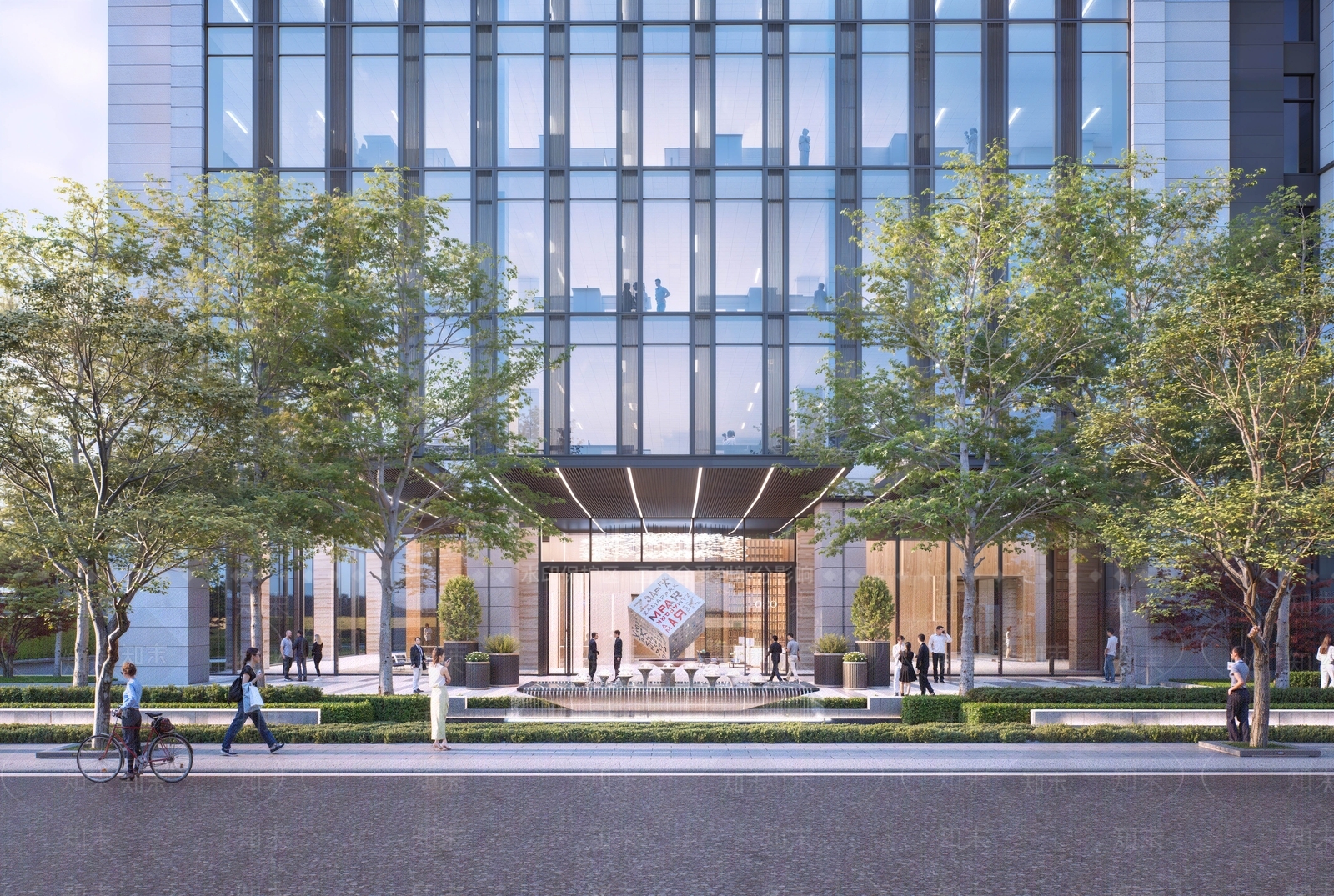 现代简约办公景观SU模型下载【ID:1188701020】