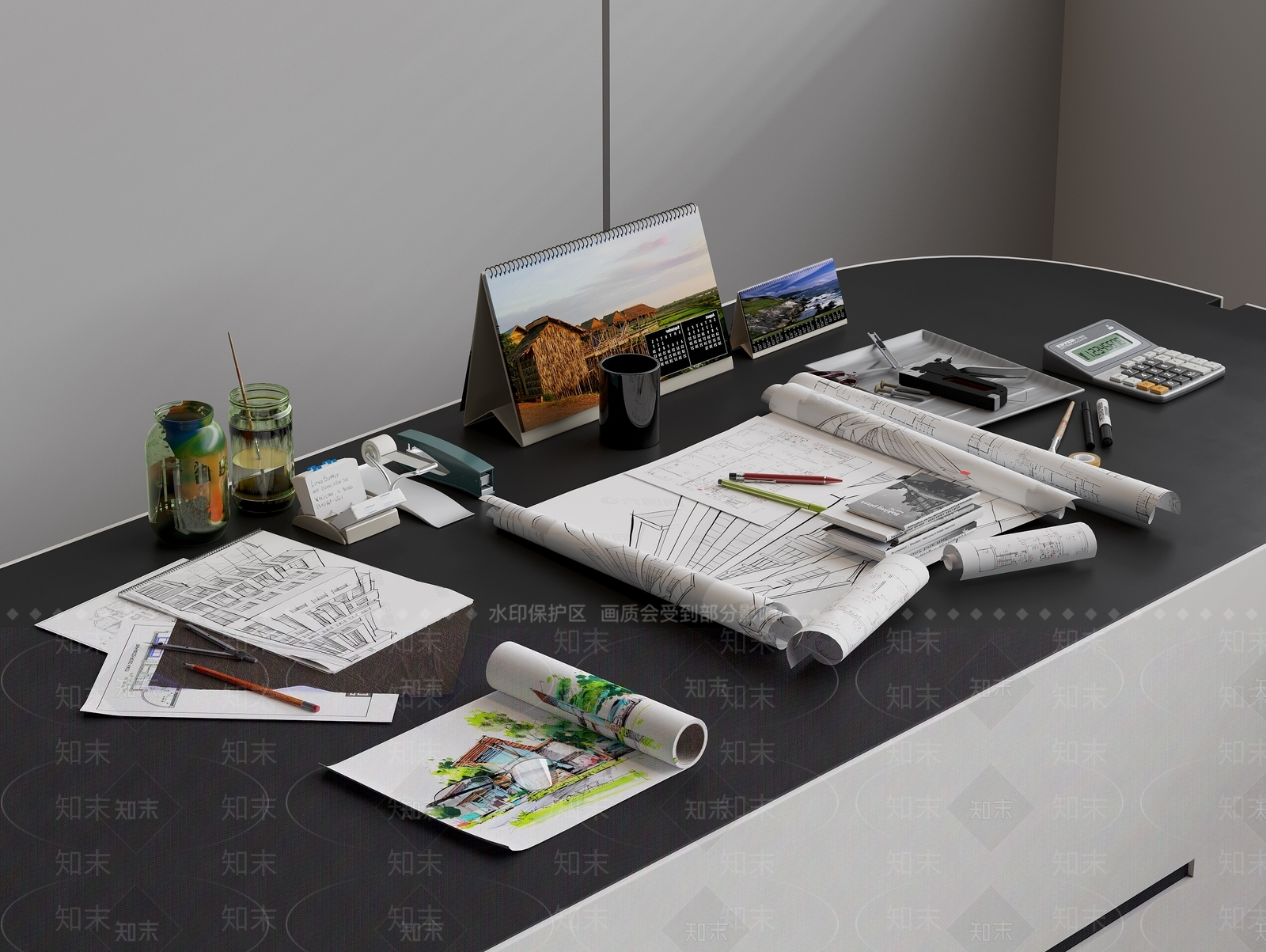 文具SU模型下载【ID:1188702029】