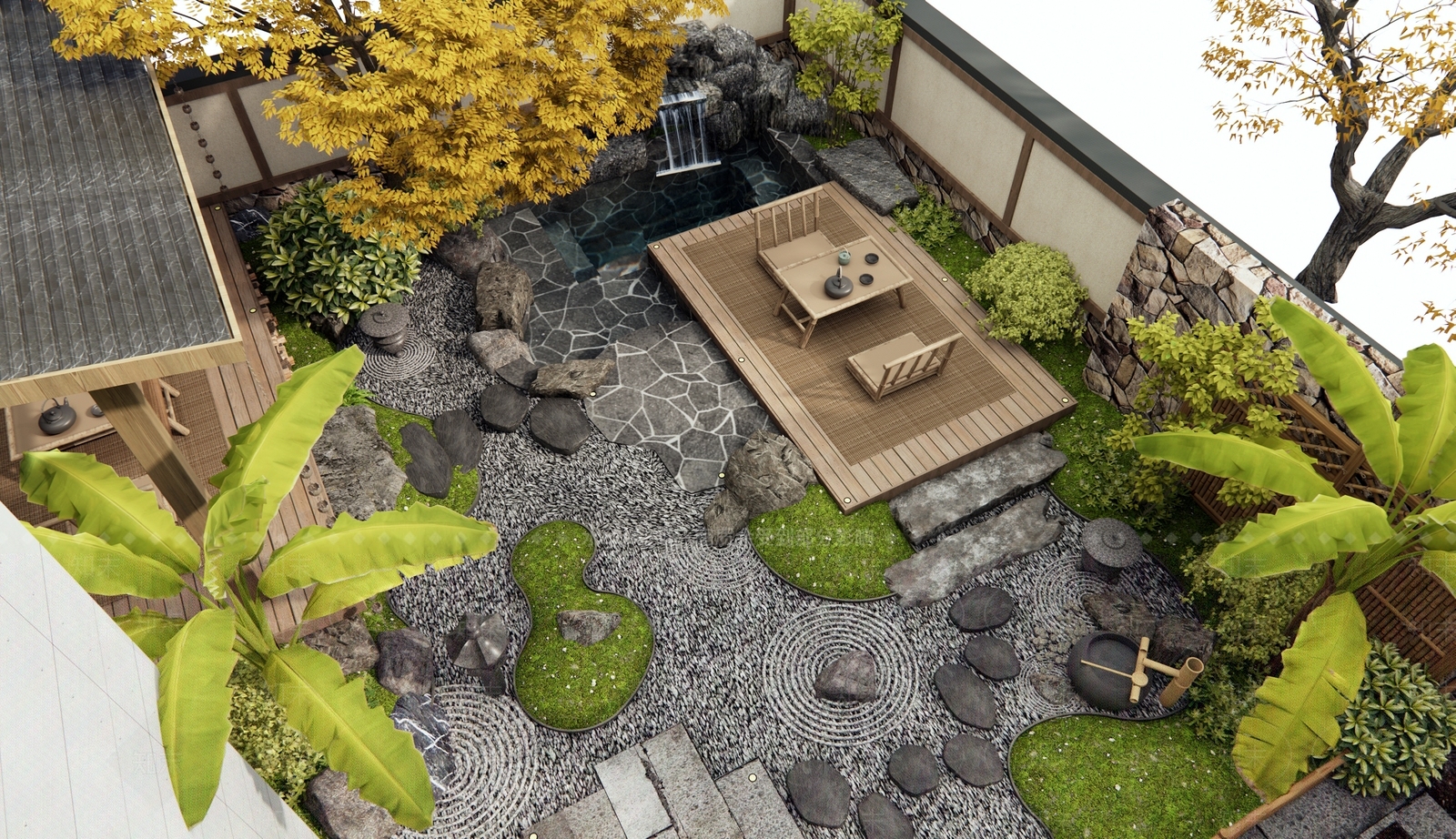 日式庭院3D模型下载【ID:1188713469】