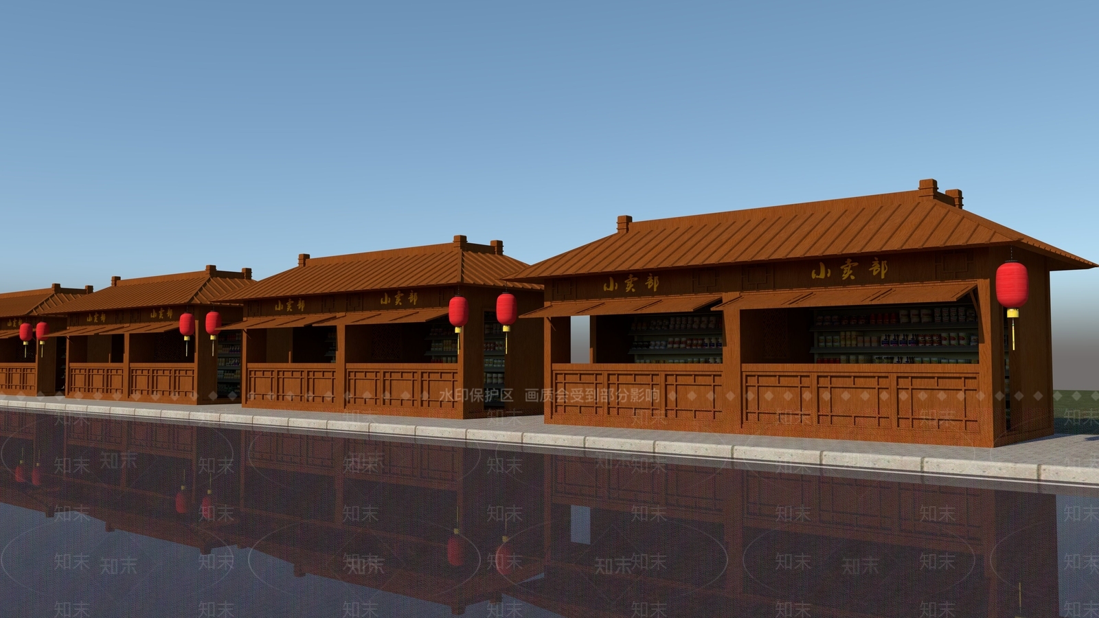 新中式中式亭子SU模型下载【ID:1188714643】