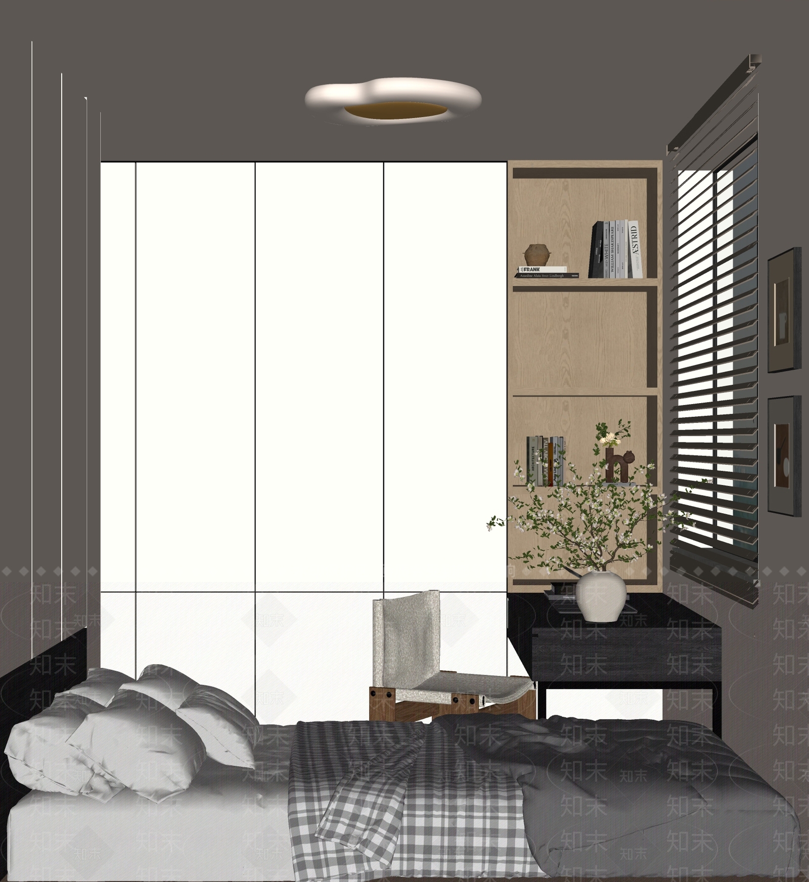 现代榻榻米卧室SU模型下载【ID:1188715085】