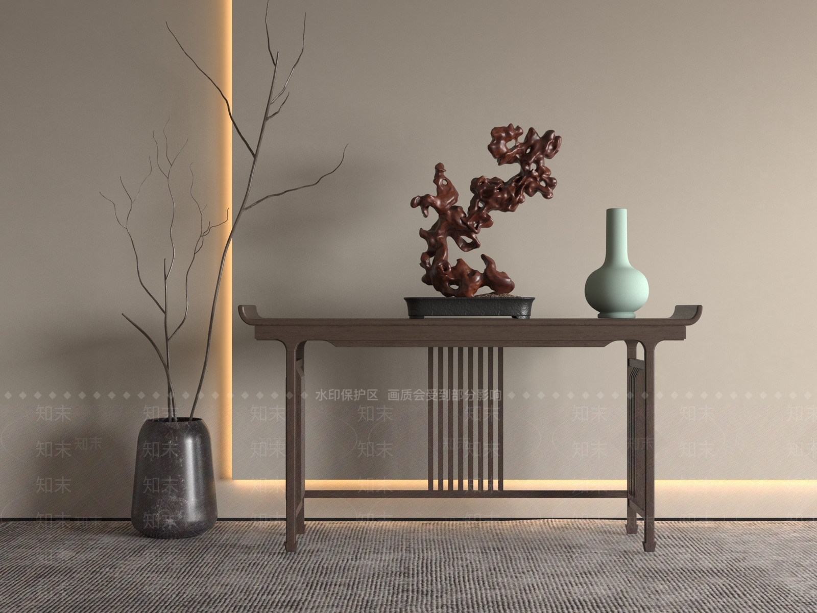 新中式条案3D模型下载【ID:1188720213】