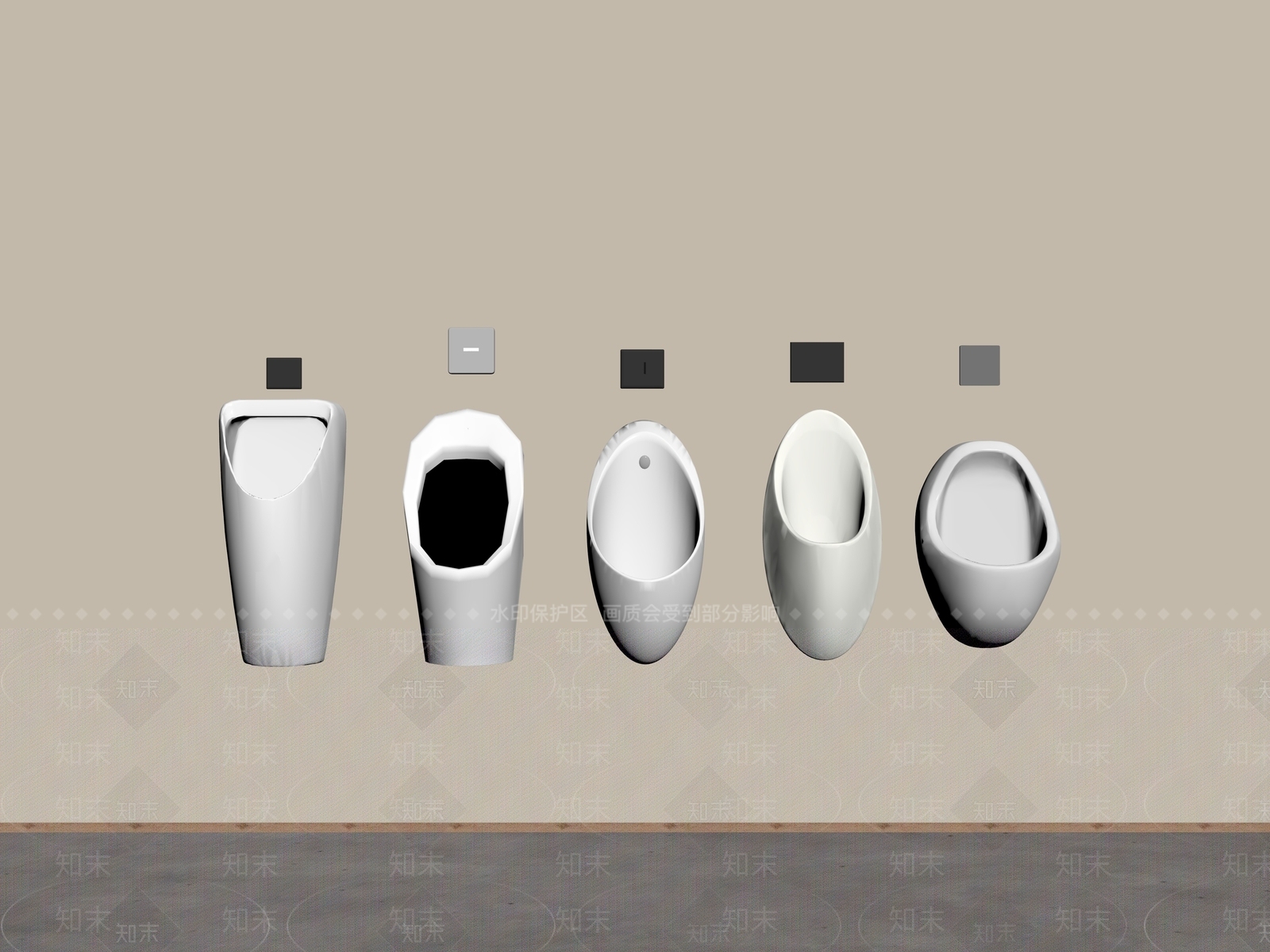 小便斗SU模型下载【ID:1188722737】