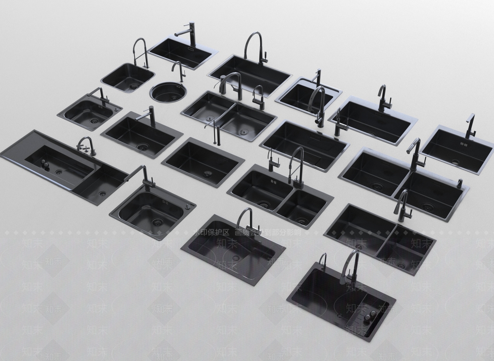 水槽3D模型下载【ID:1188722857】