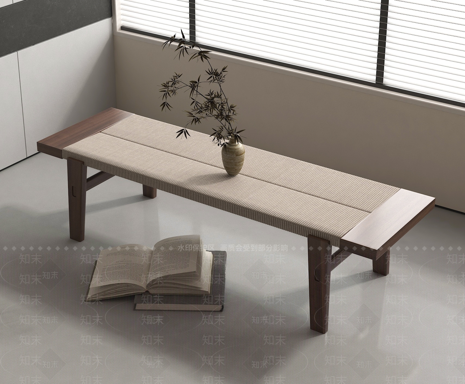 现代床尾凳3D模型下载【ID:1188723622】