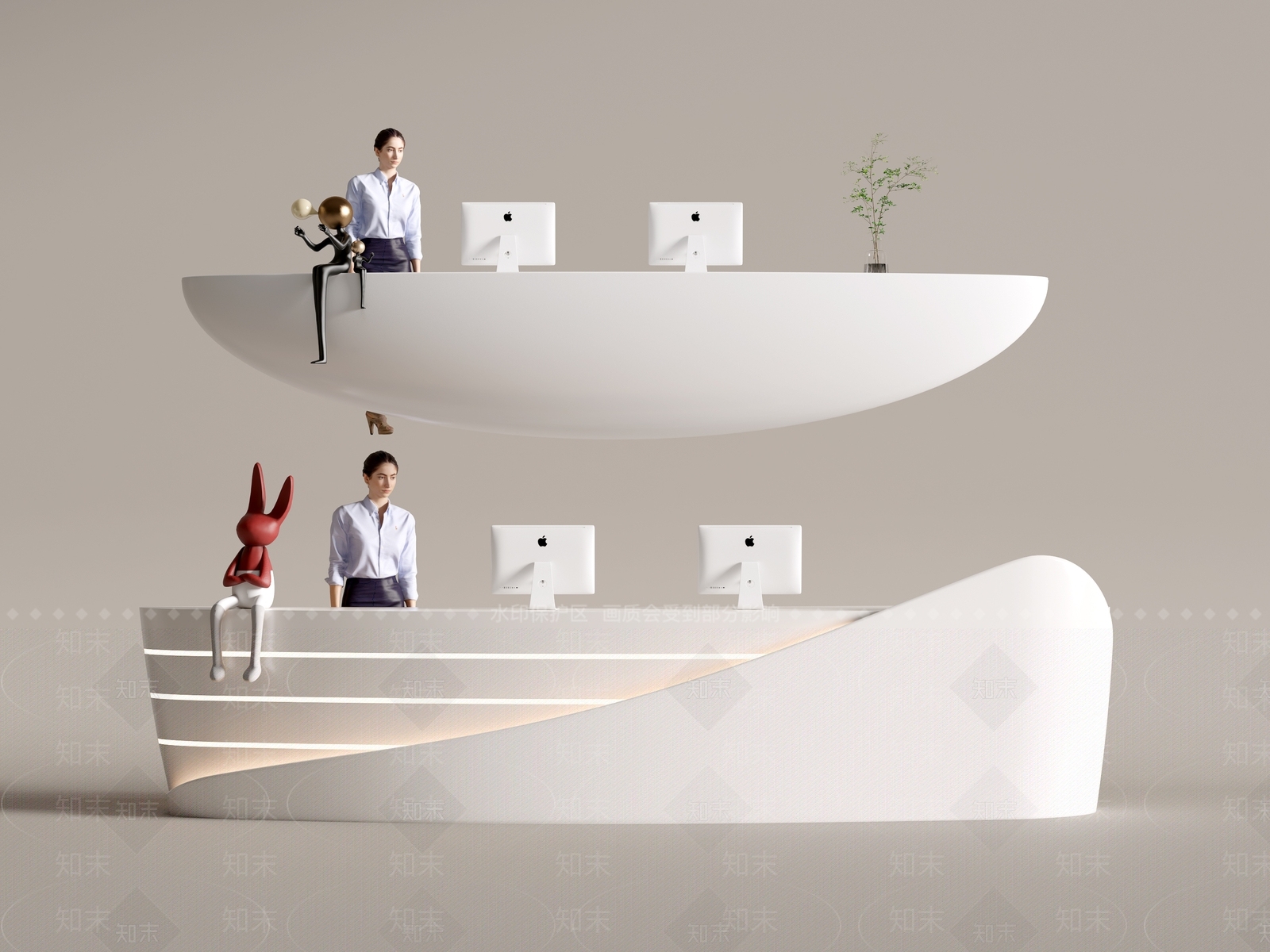 现代前台3D模型下载【ID:1188724619】