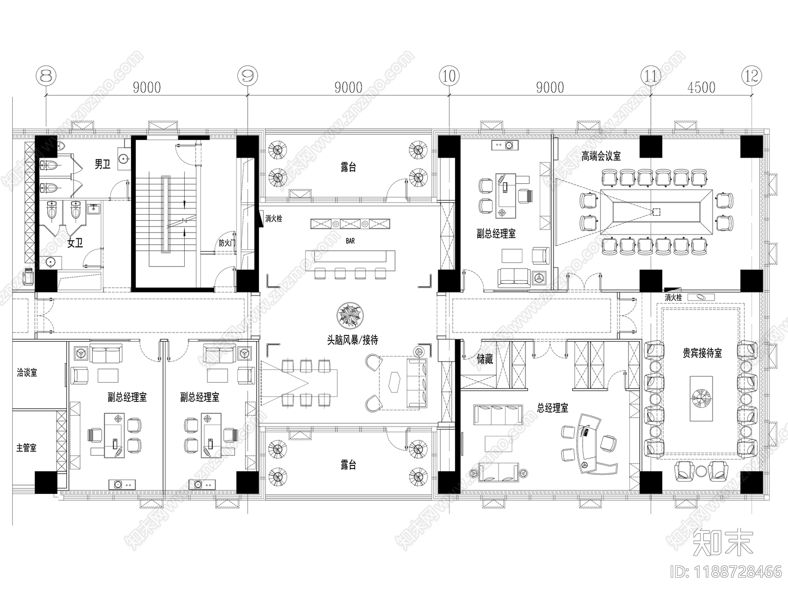 独立办公室cad施工图下载【ID:1188728466】