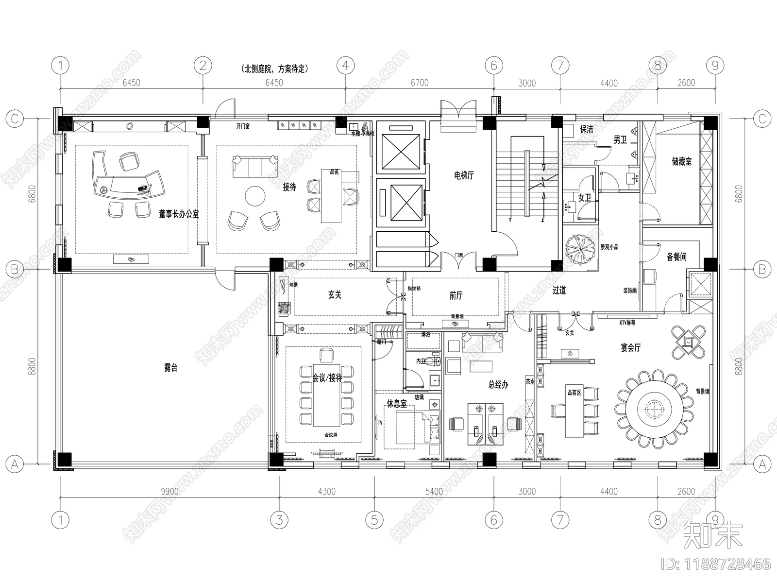 独立办公室cad施工图下载【ID:1188728466】