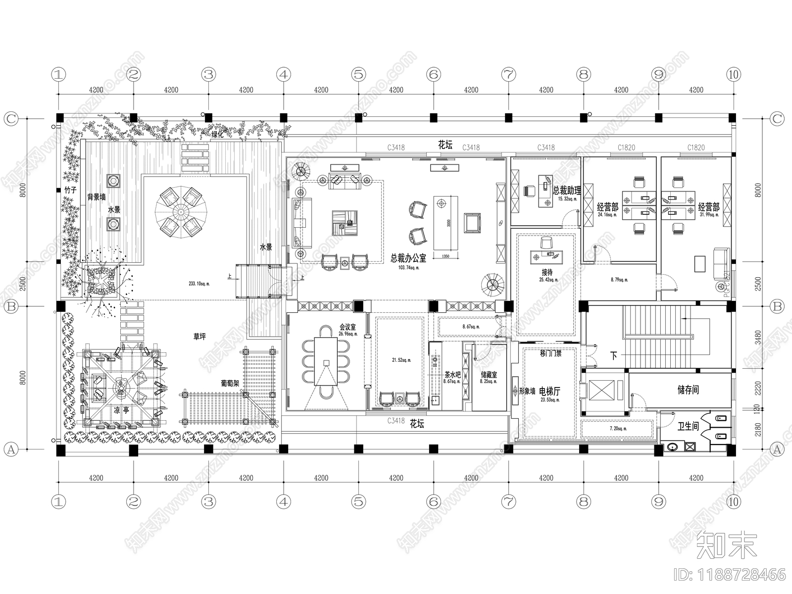 独立办公室cad施工图下载【ID:1188728466】