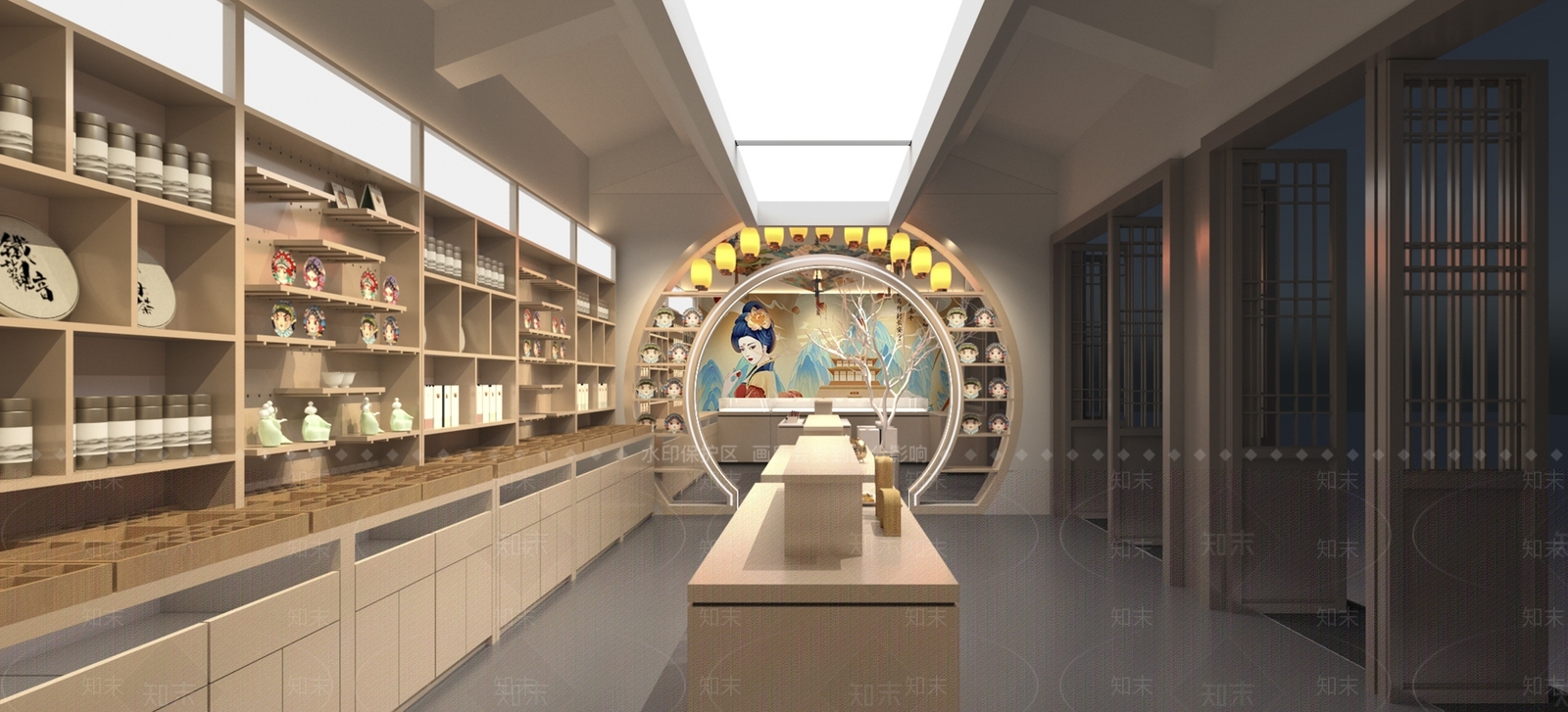 新中式中式珠宝店SU模型下载【ID:1188728957】