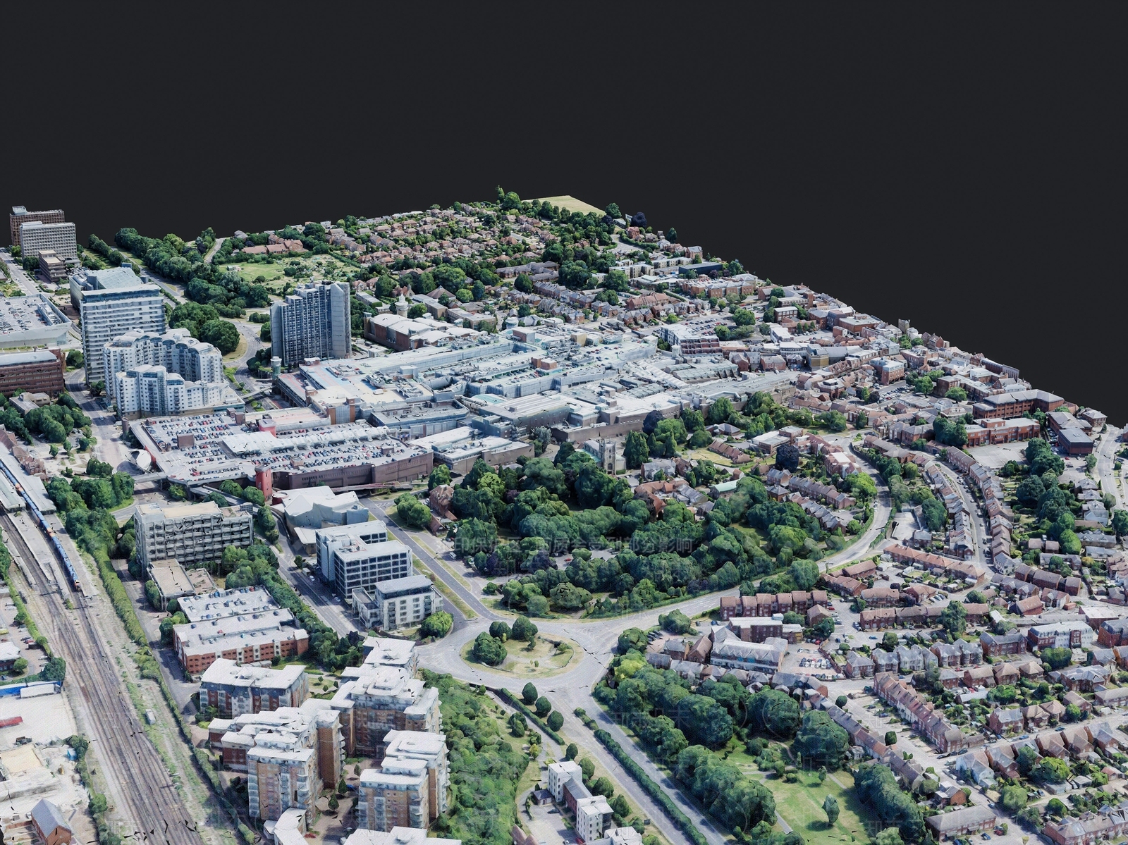 现代鸟瞰规划SU模型下载【ID:1188729660】