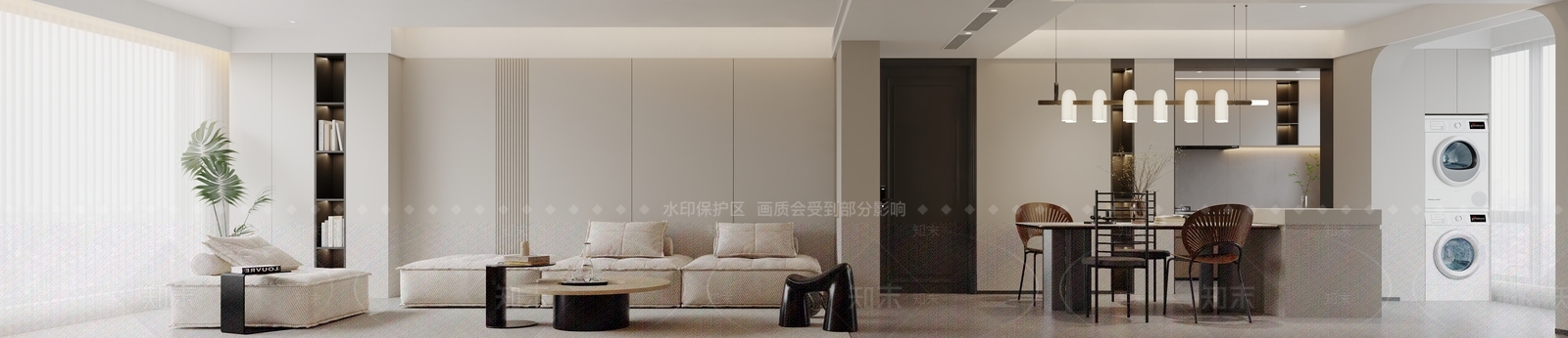 现代家居餐厅3D模型下载【ID:1215059758】