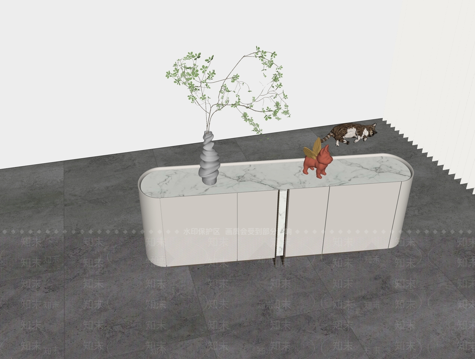 现代斗柜SU模型下载【ID:1188729778】
