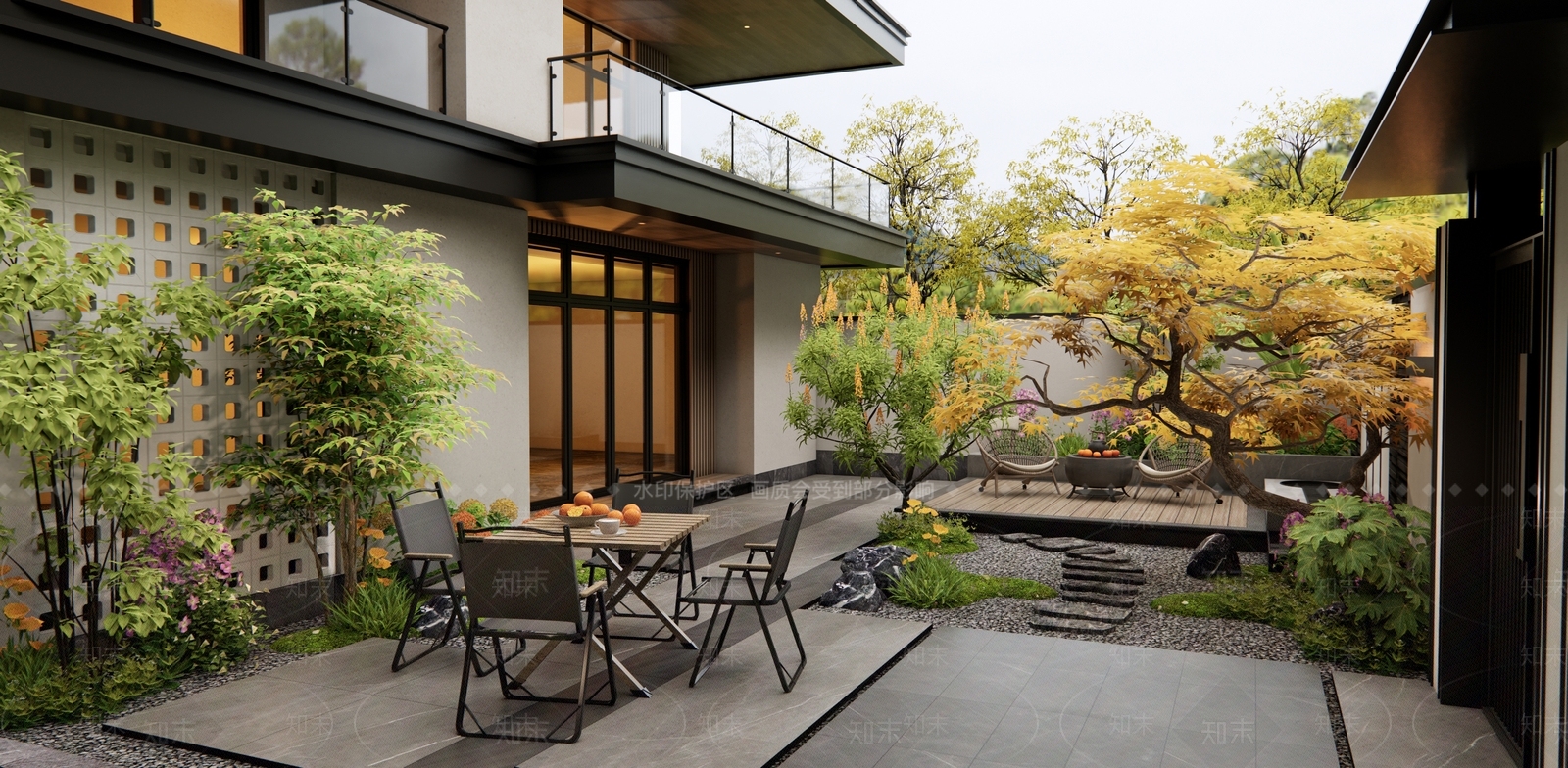 现代庭院3D模型下载【ID:1188730017】