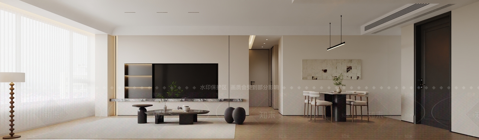 现代客餐厅3D模型下载【ID:1215059953】