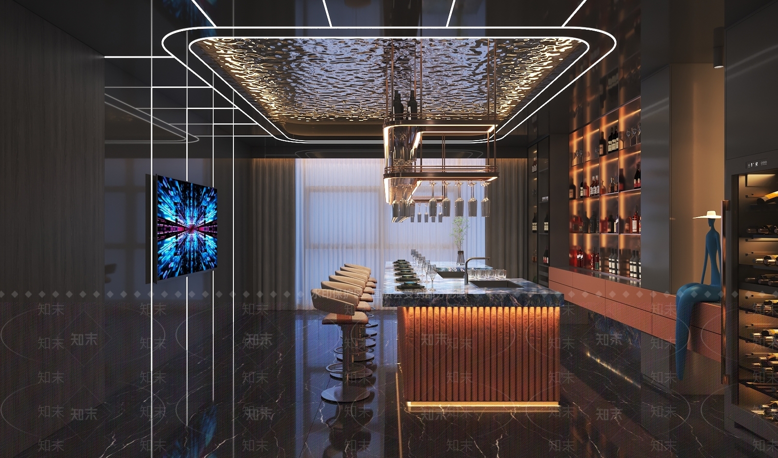 现代酒吧3D模型下载【ID:1188732716】