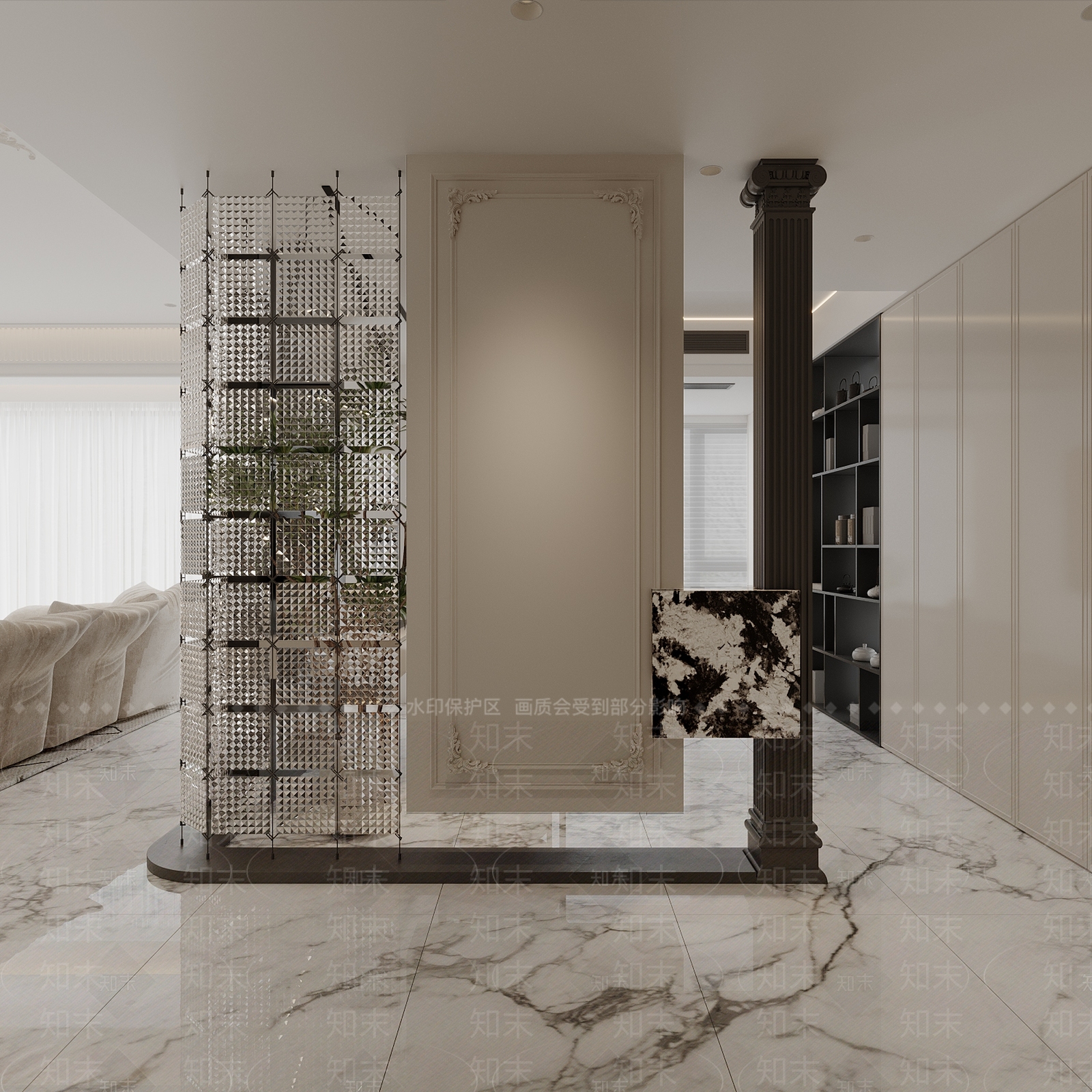 法式家居客厅3D模型下载【ID:1188736906】