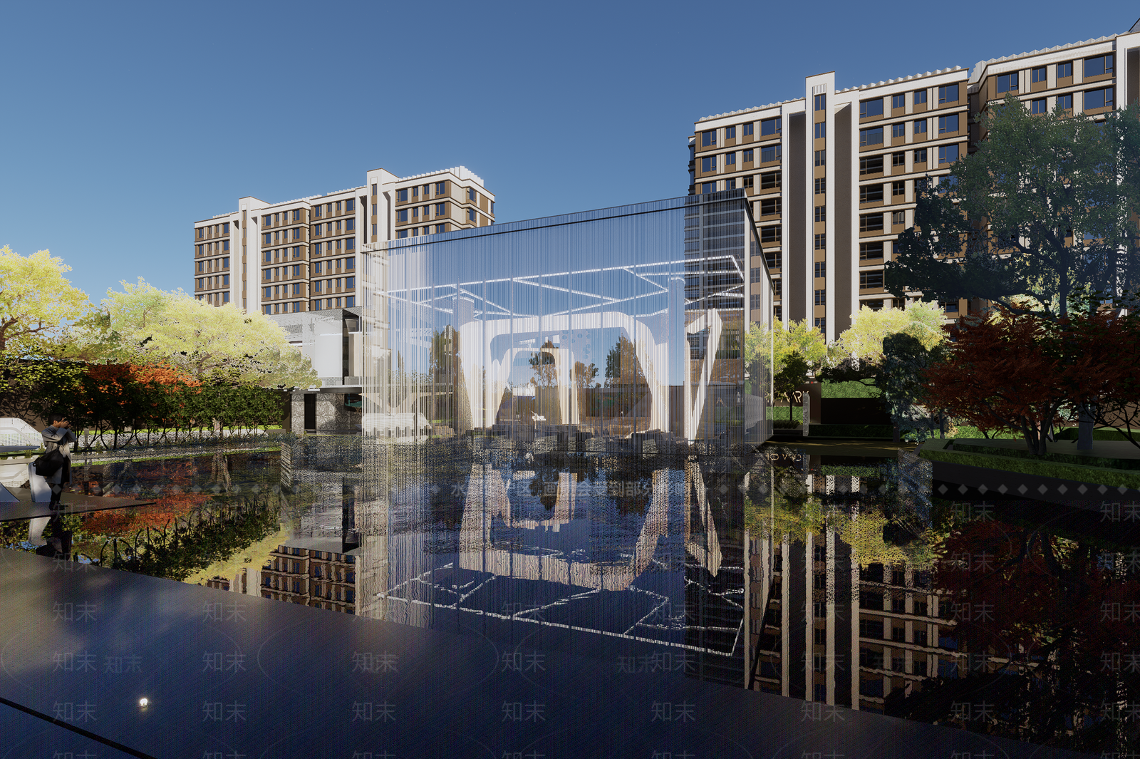 现代售楼处建筑SU模型下载【ID:1188741825】