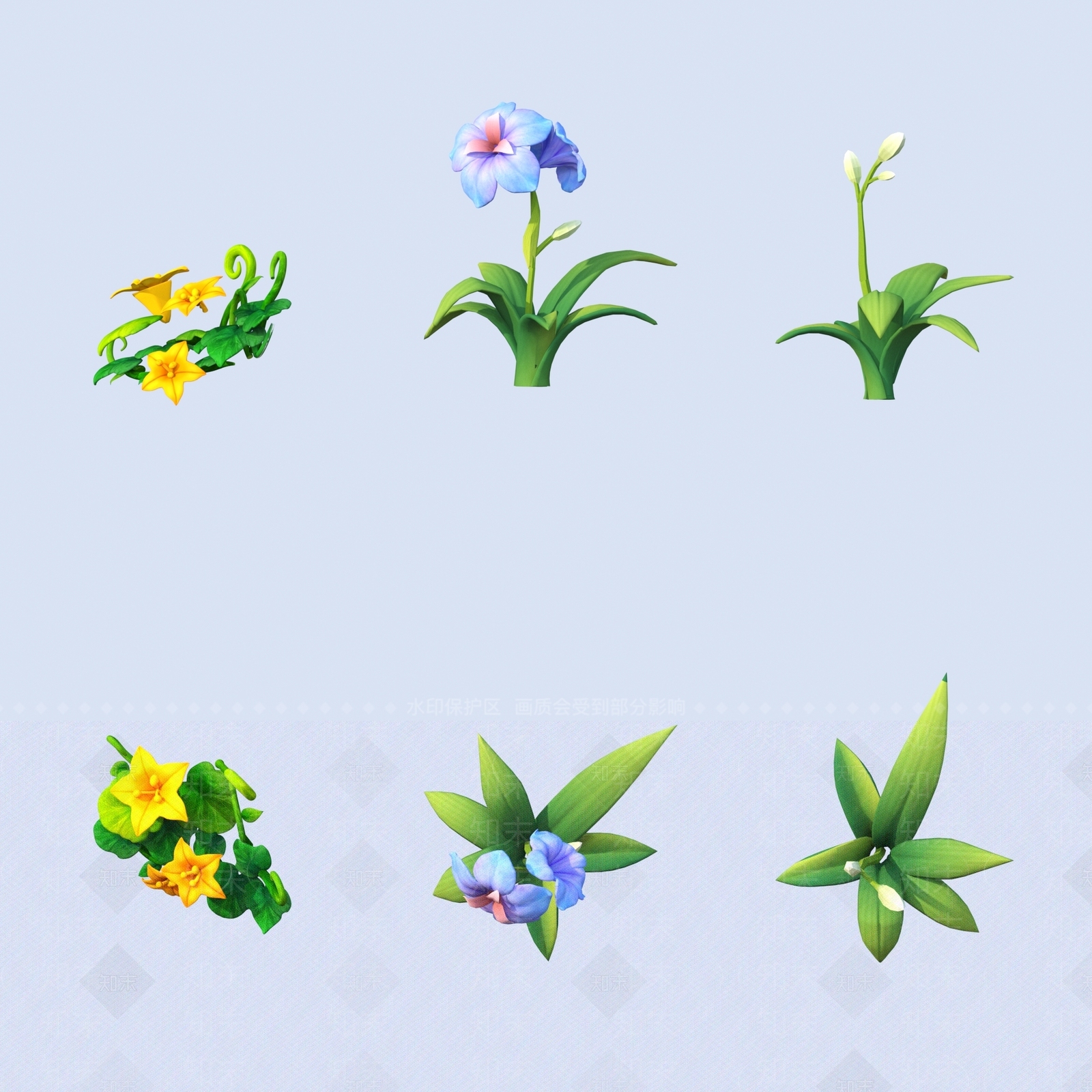 花草组合3D模型下载【ID:1188741555】