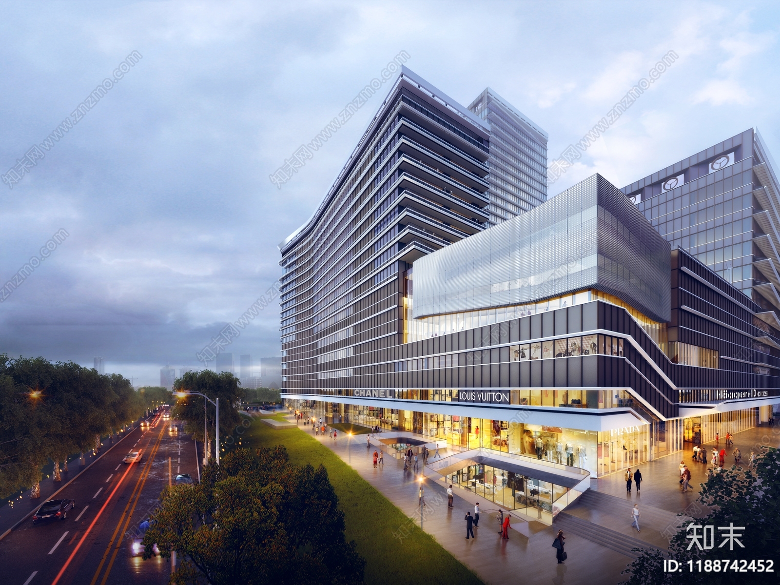 现代办公楼建筑cad施工图下载【ID:1188742452】