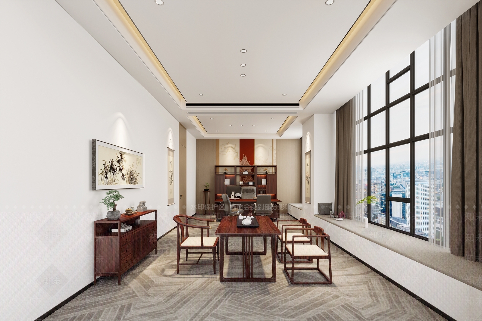 现代办公室3D模型下载【ID:1188742992】