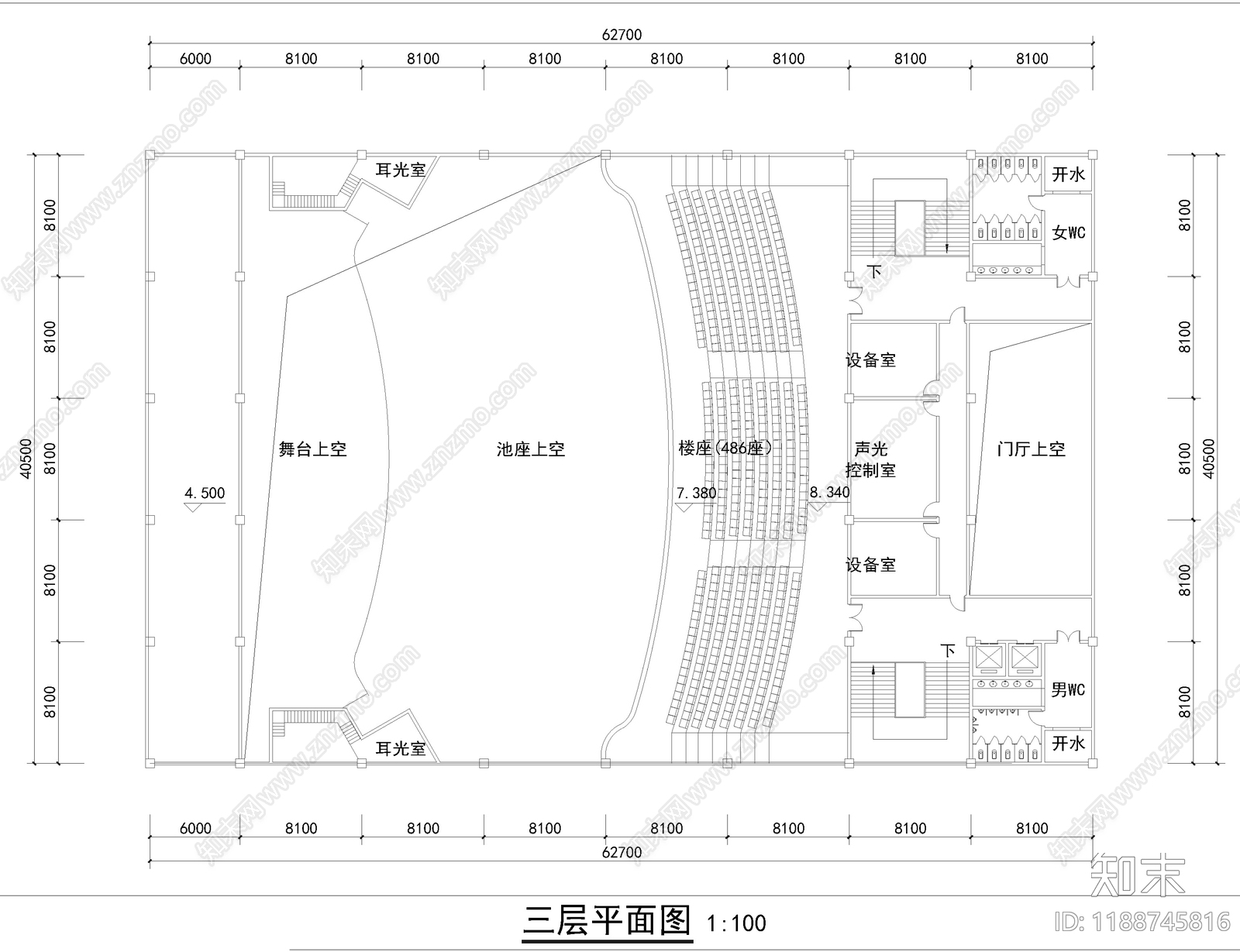 办公大堂cad施工图下载【ID:1188745816】