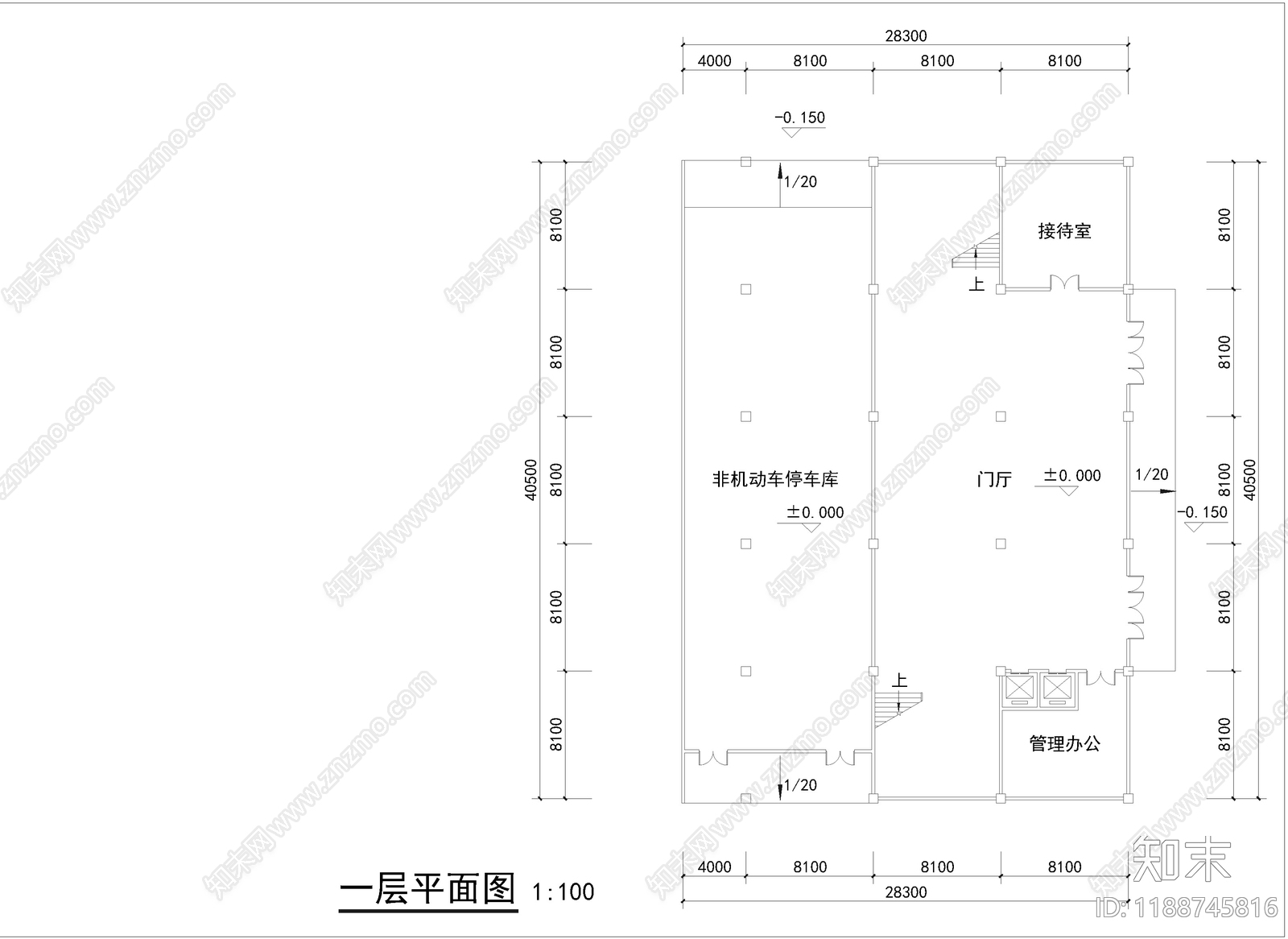 办公大堂cad施工图下载【ID:1188745816】