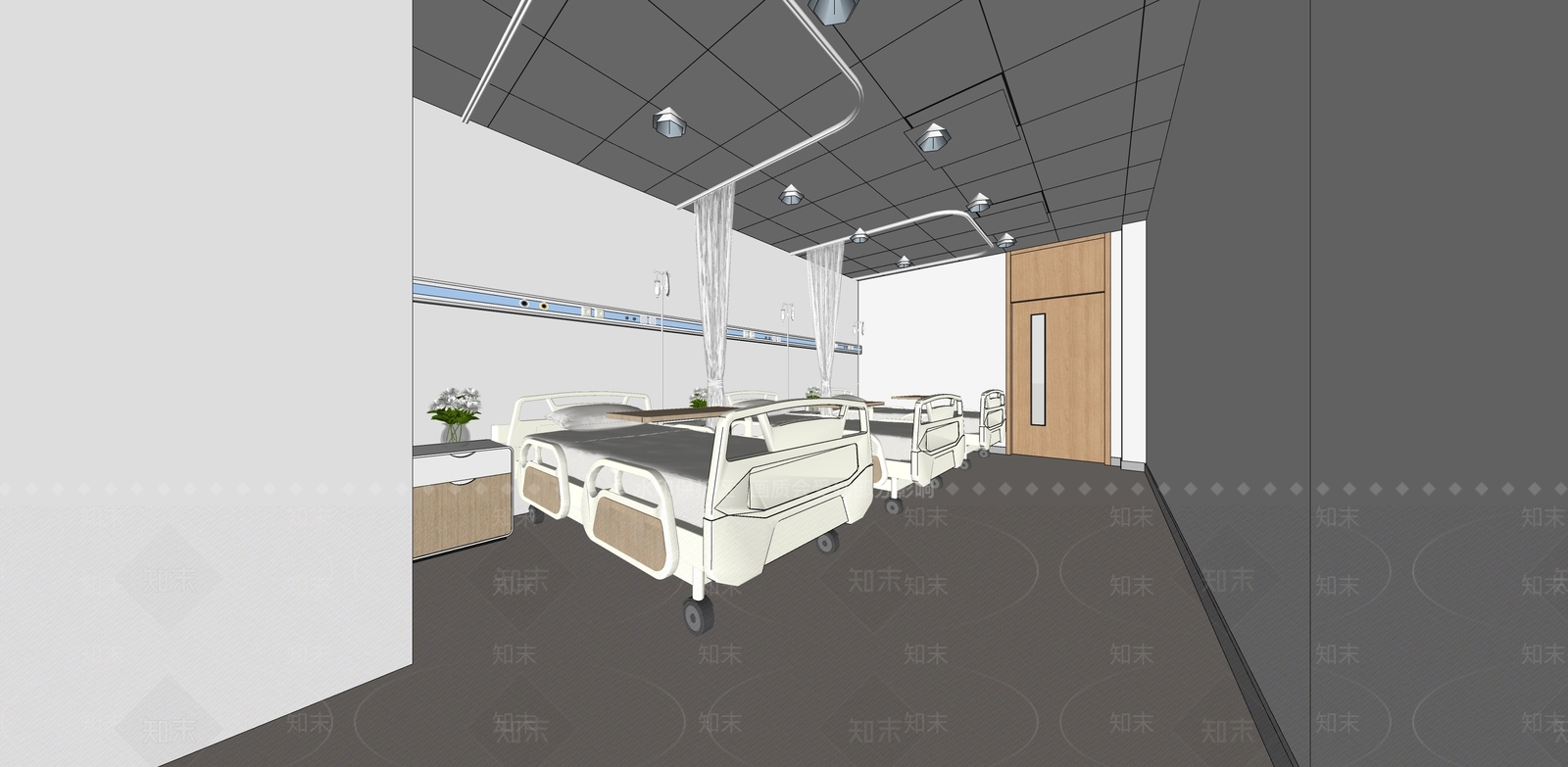 现代医院SU模型下载【ID:1188746113】