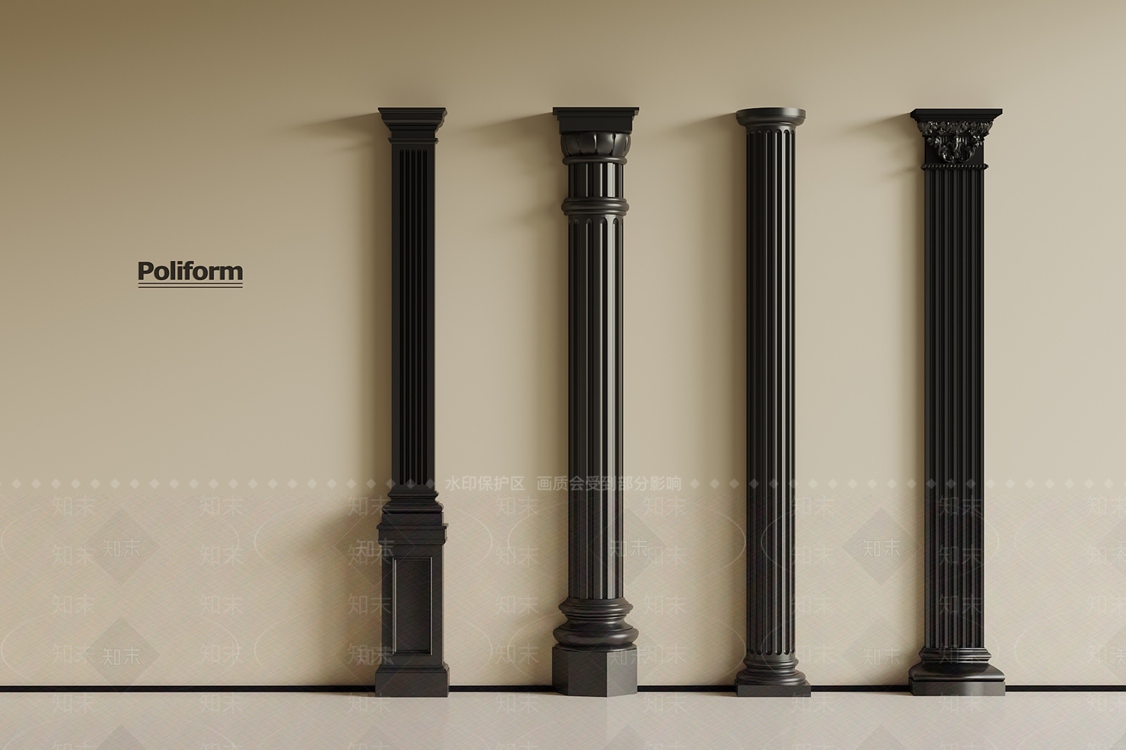 欧式柱子SU模型下载【ID:1188748000】