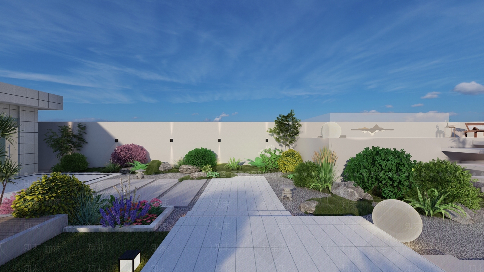 现代屋顶花园SU模型下载【ID:1188748184】