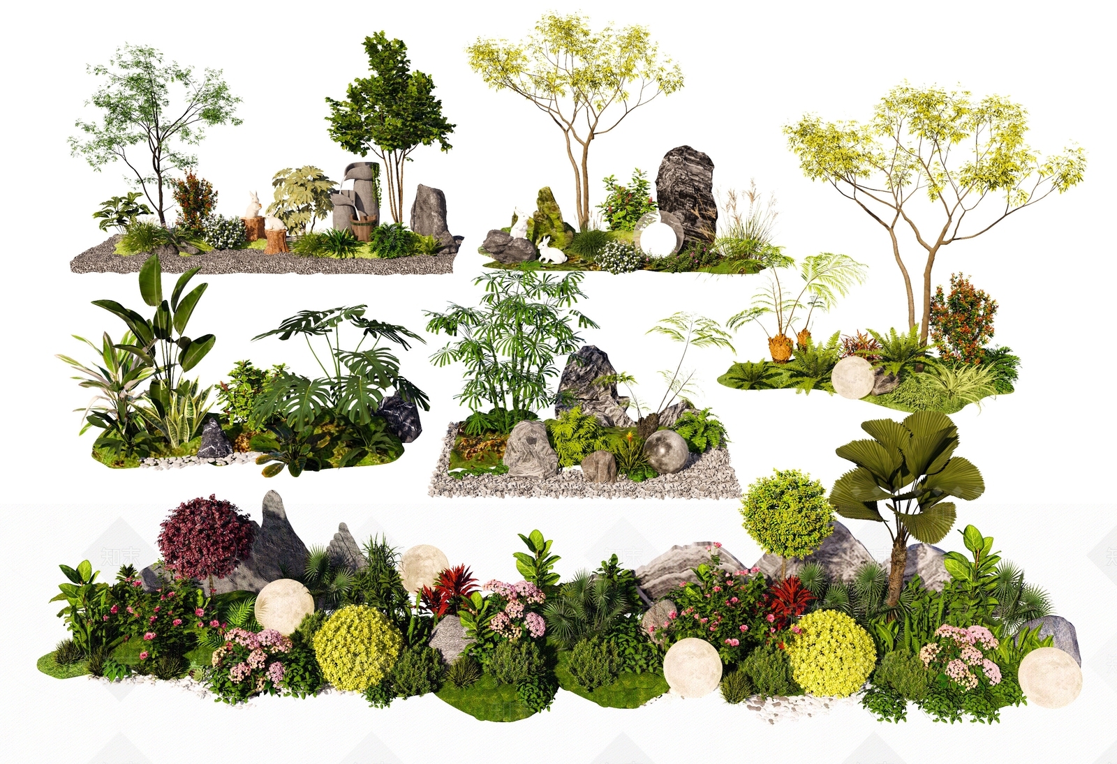 植物组合SU模型下载【ID:1188748589】