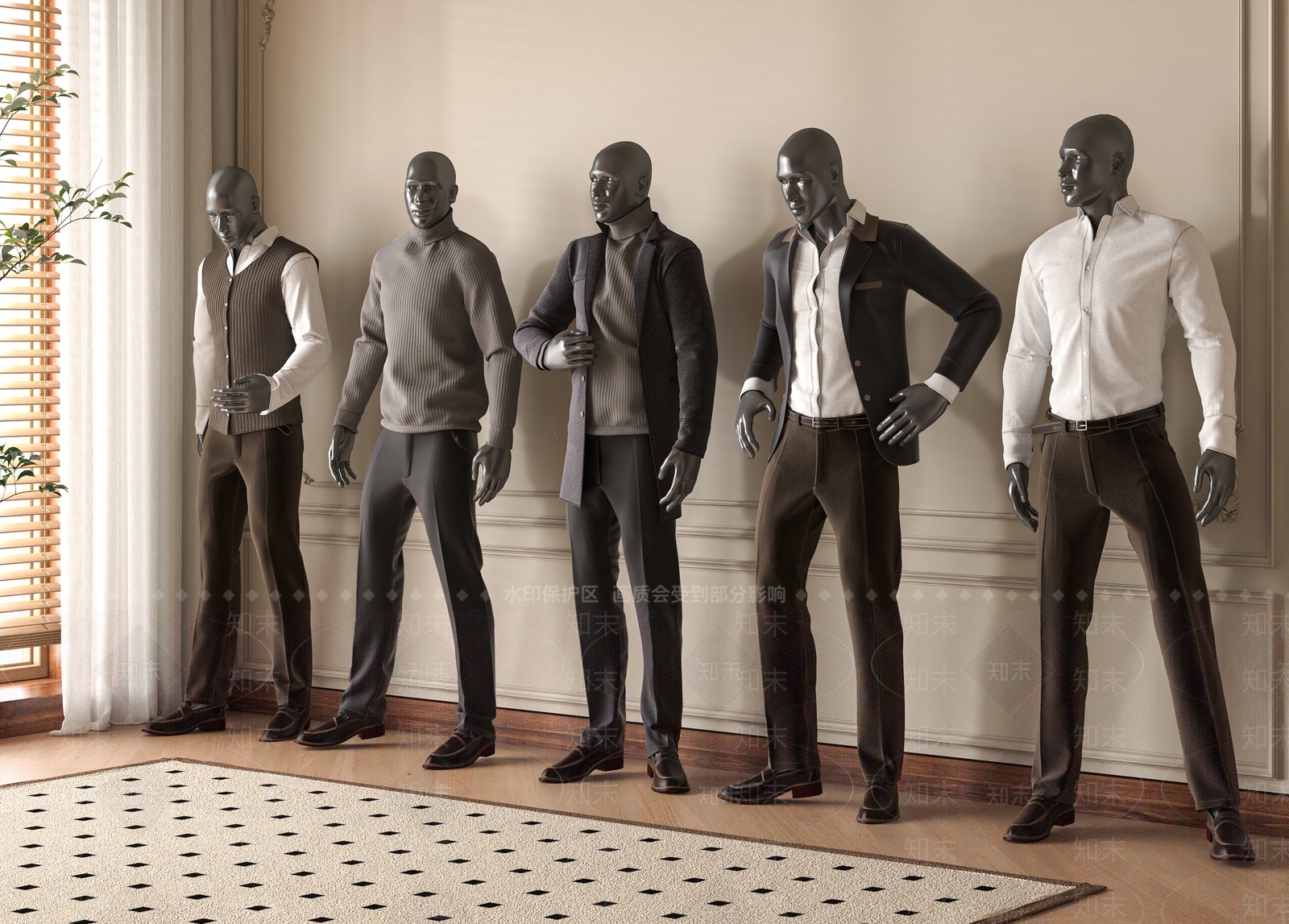 现代服装店3D模型下载【ID:1188748685】