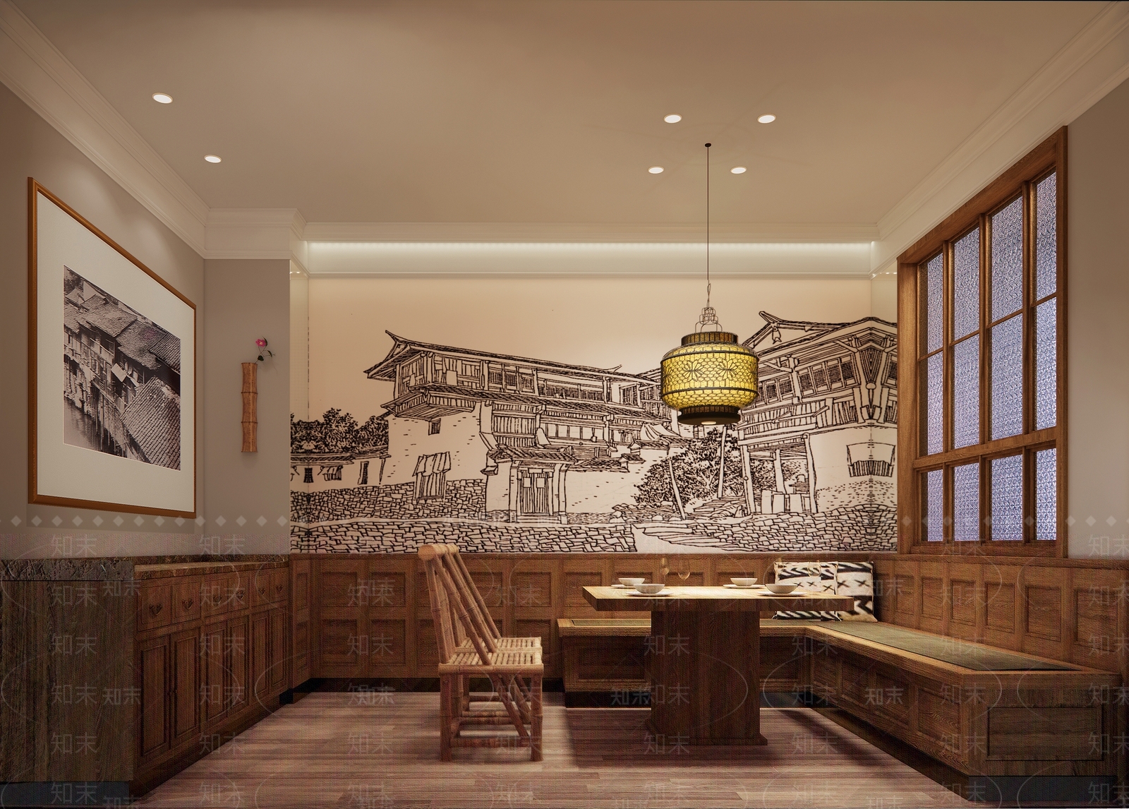 中式包厢SU模型下载【ID:1188750506】
